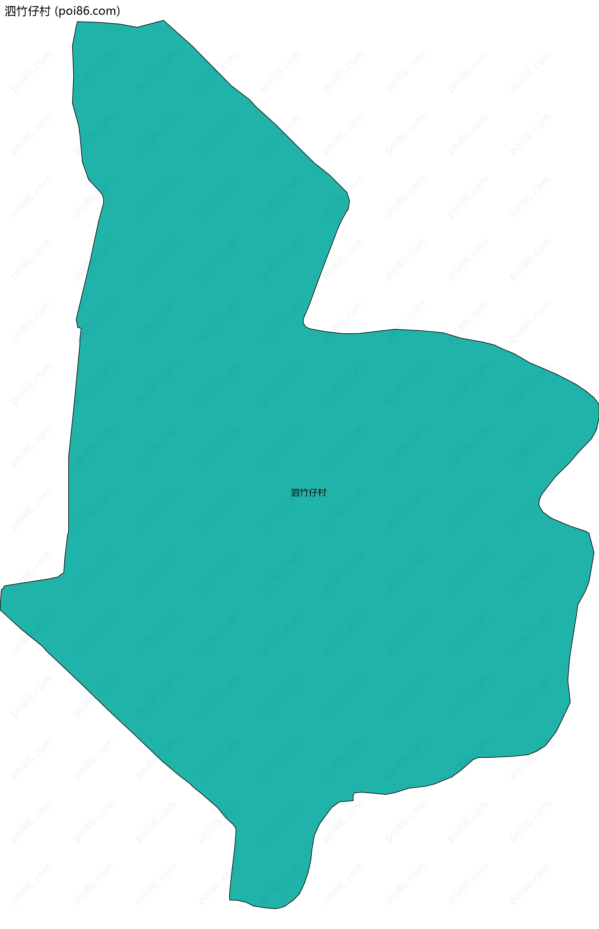 泗竹仔村边界地图