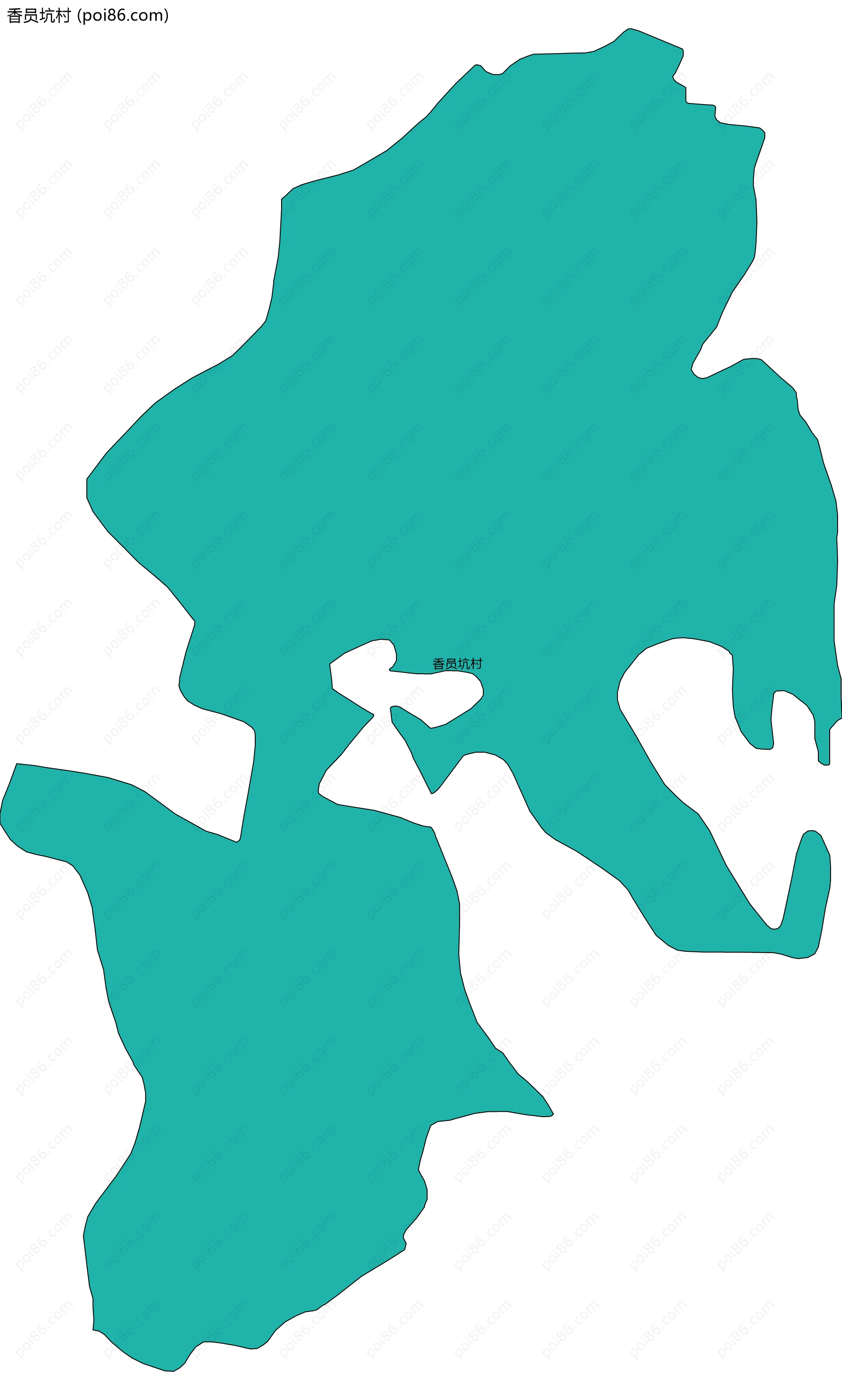 香员坑村边界地图