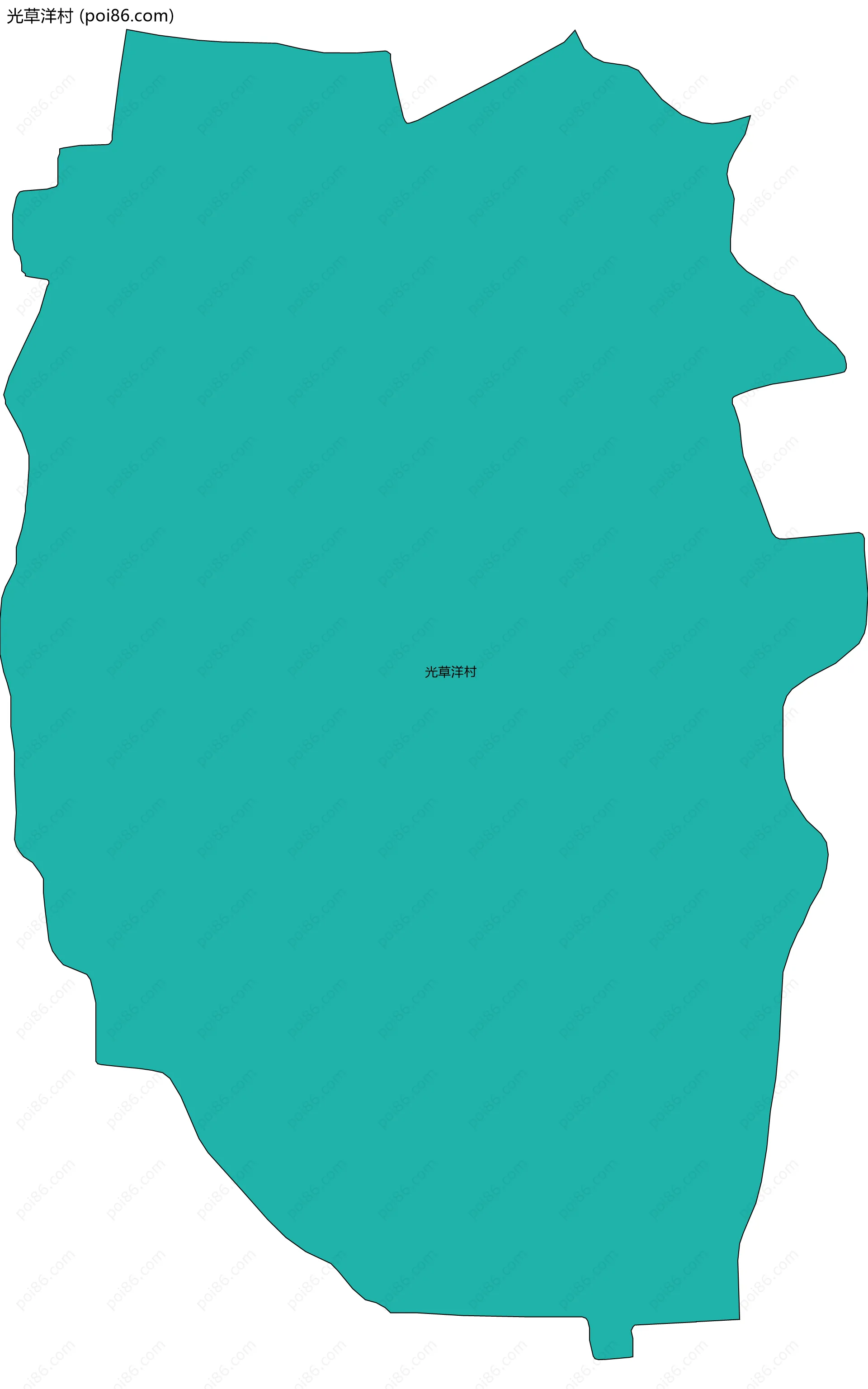 光草洋村边界地图