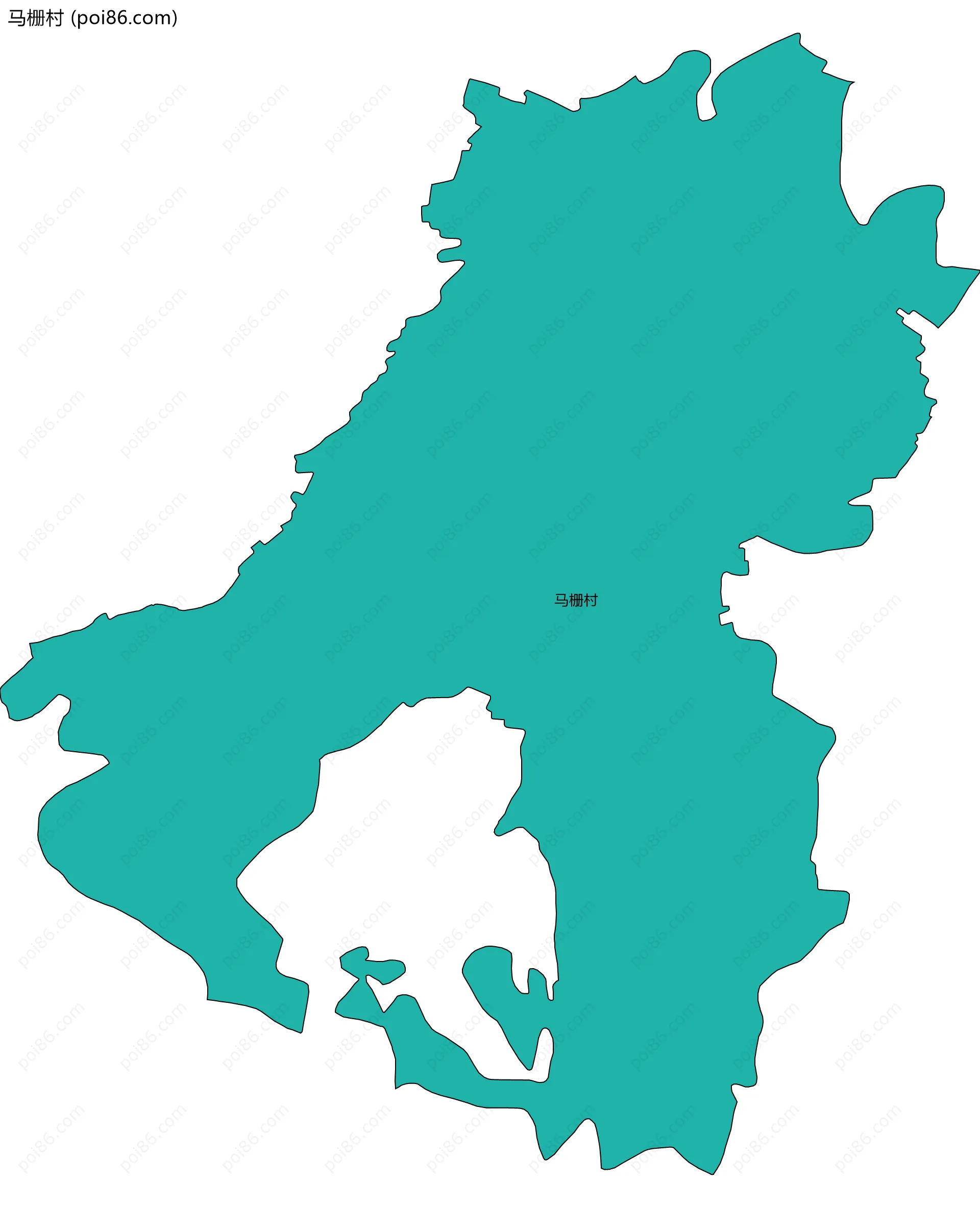 马栅村边界地图