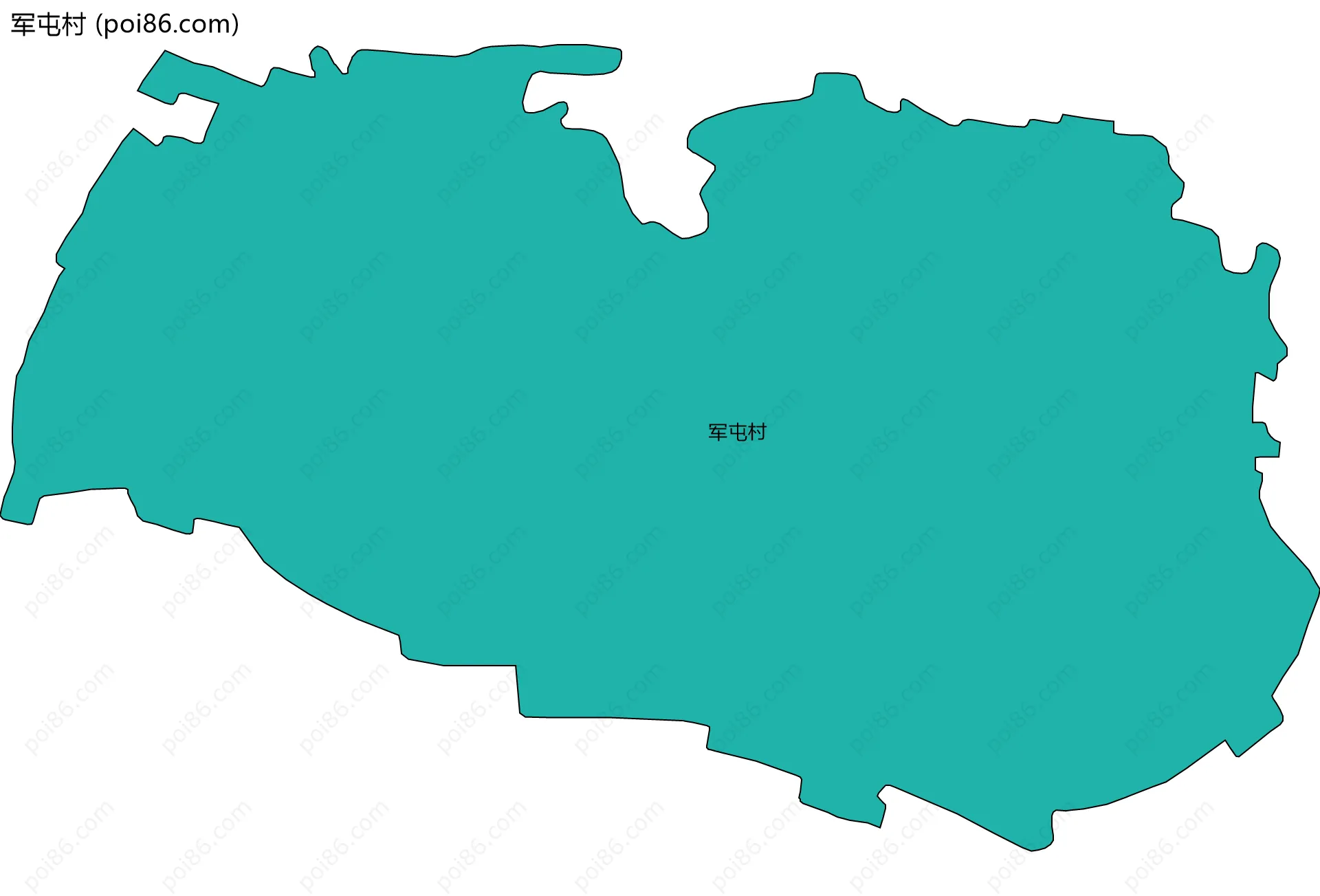 军屯村边界地图