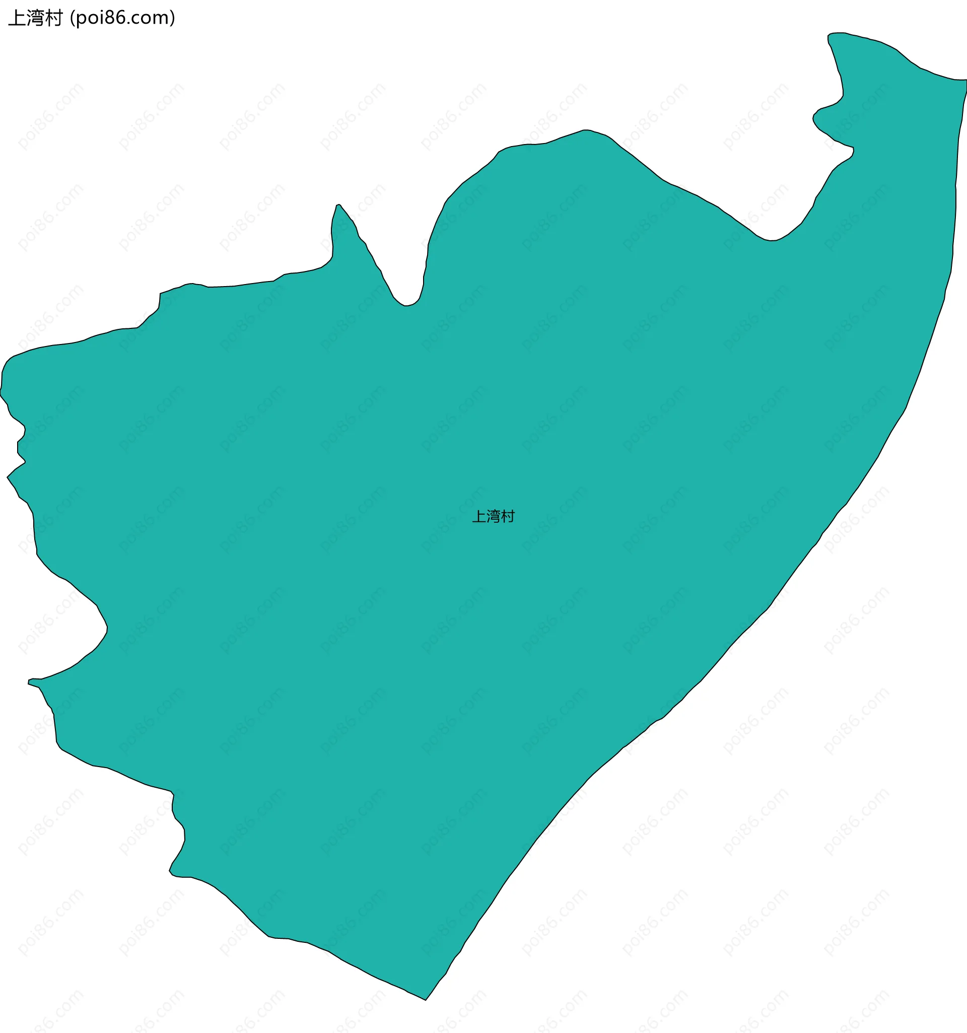 上湾村边界地图