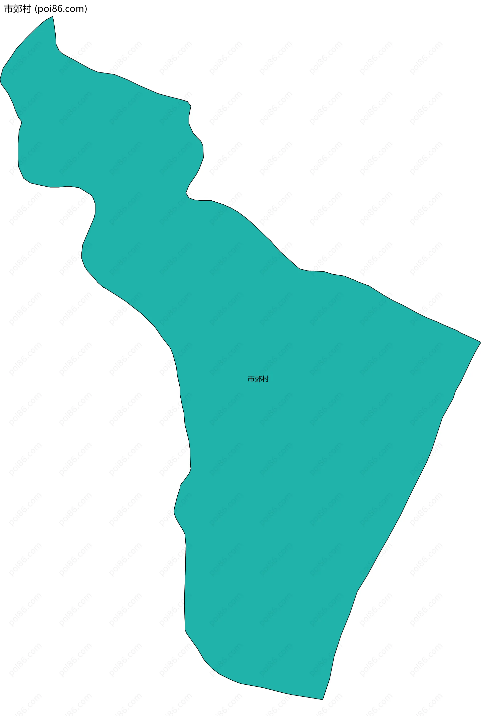 市郊村边界地图