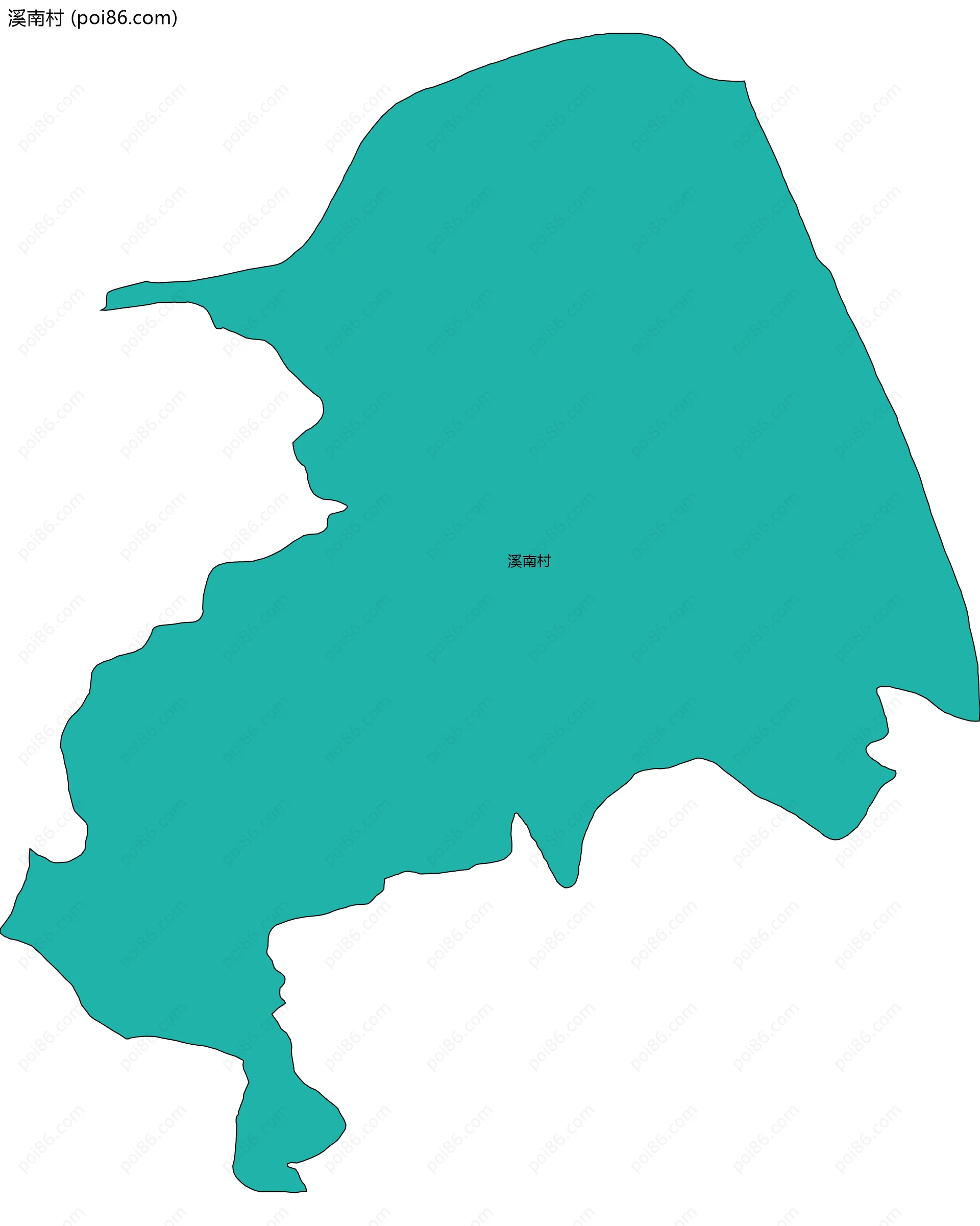 溪南村边界地图