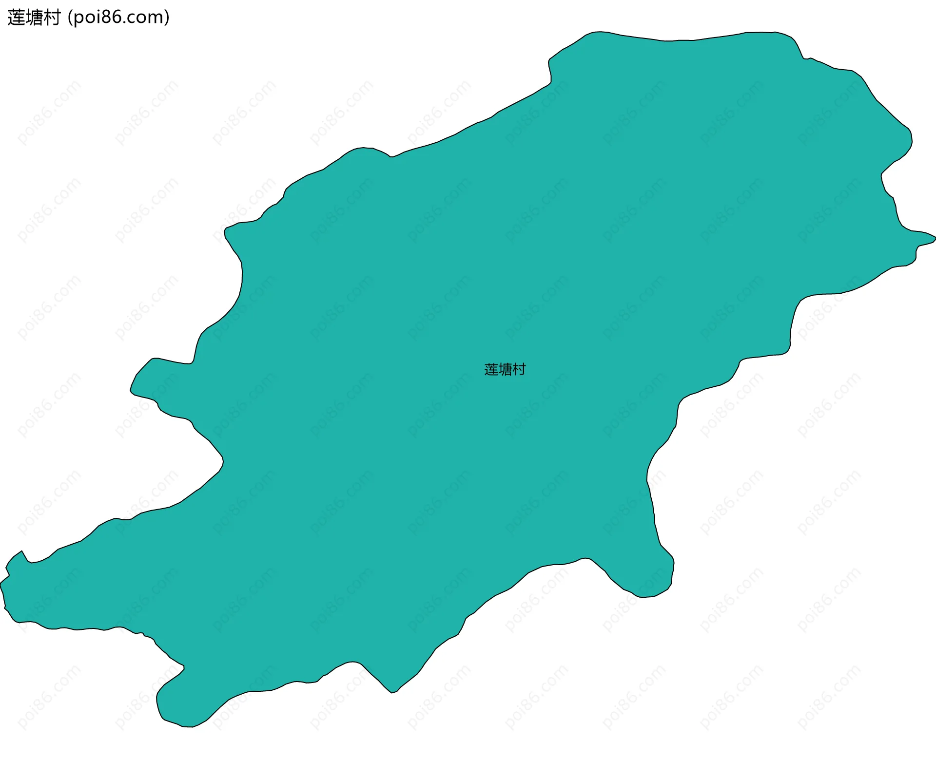 莲塘村边界地图