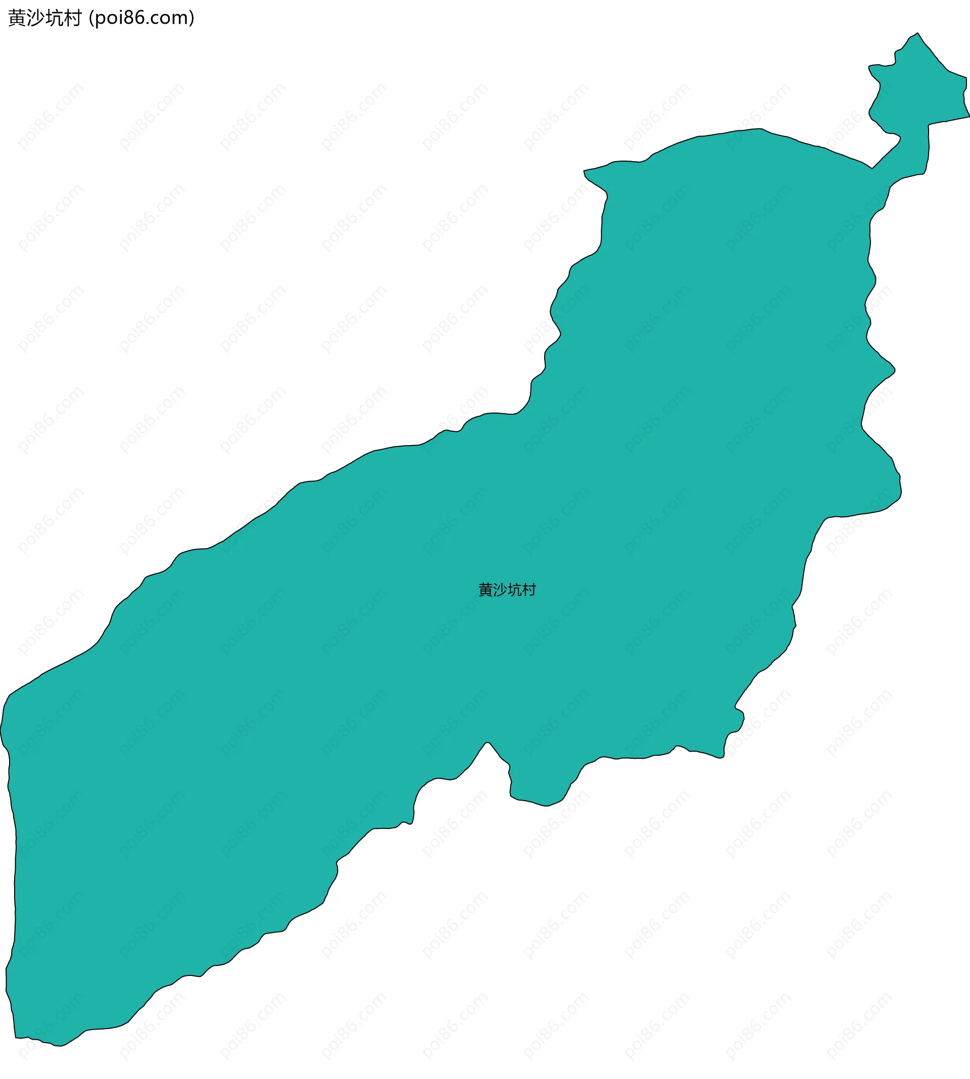 黄沙坑村边界地图