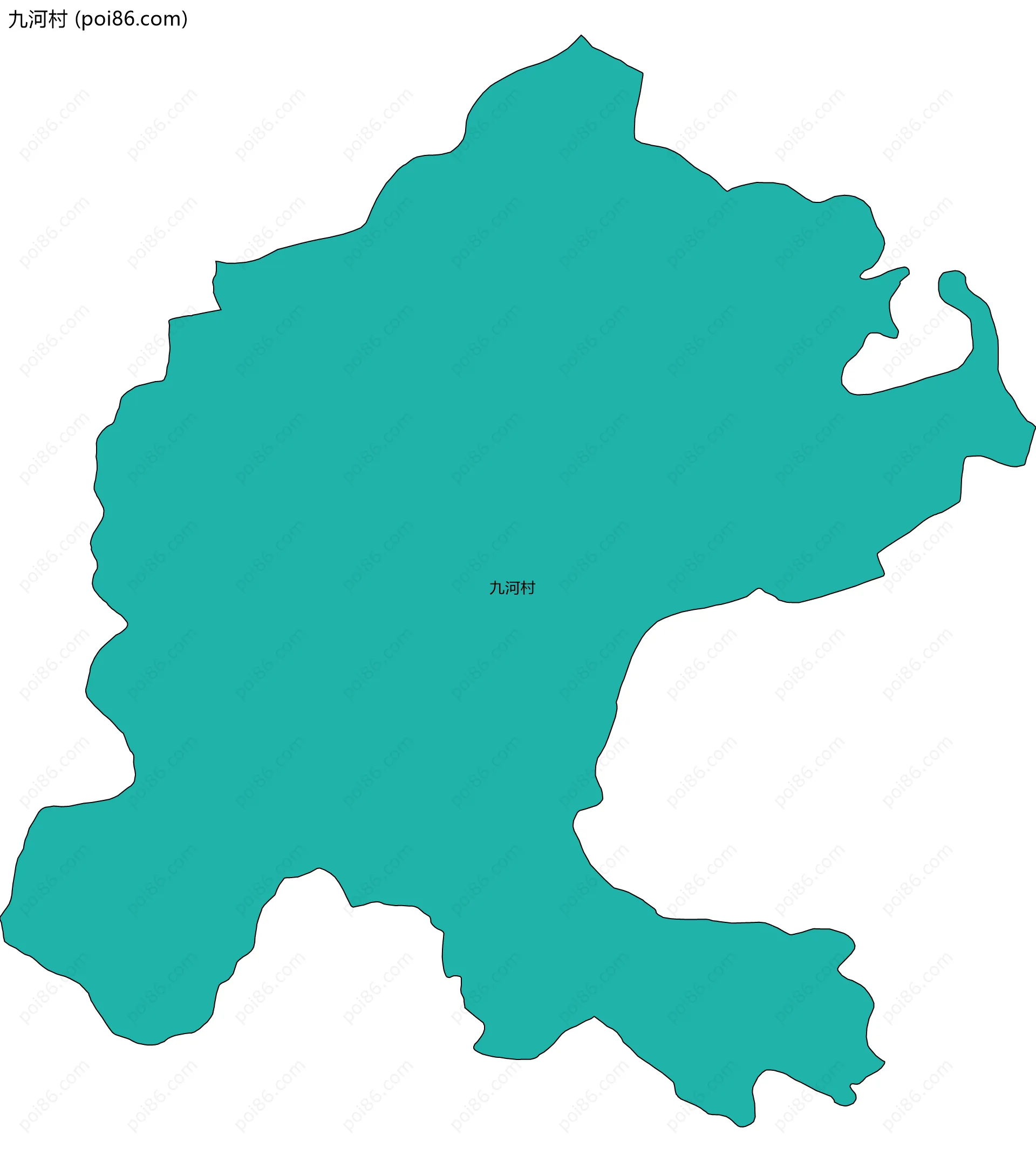 九河村边界地图