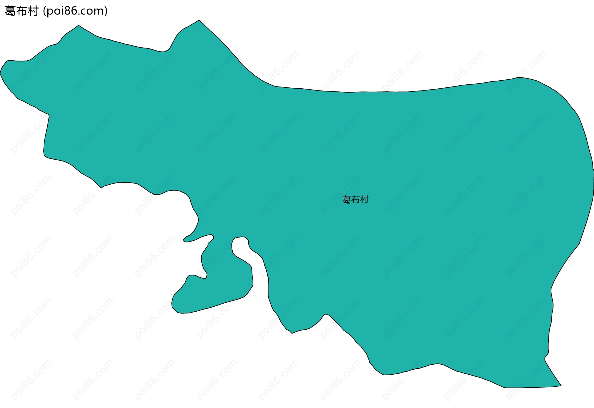 葛布村边界地图