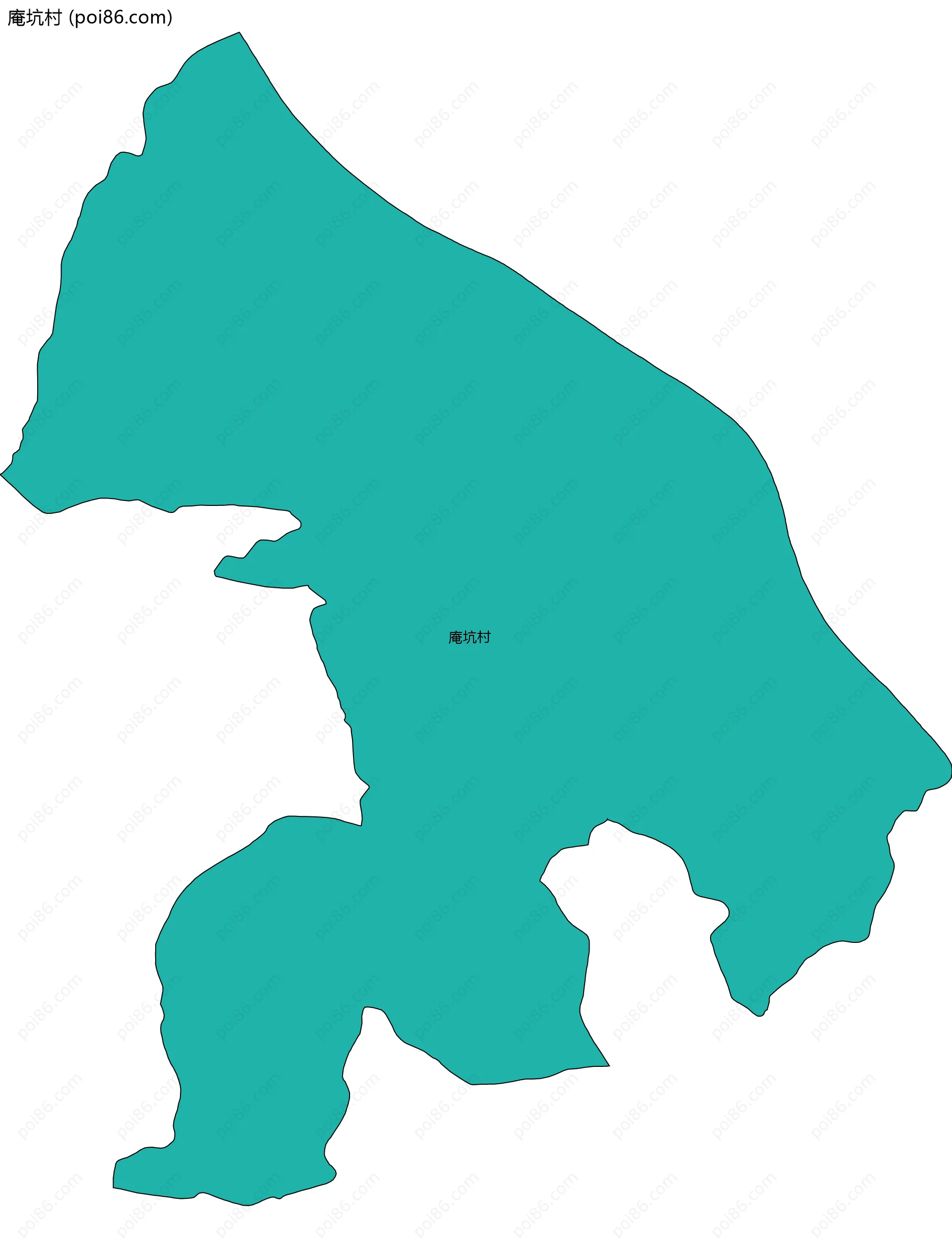 庵坑村边界地图