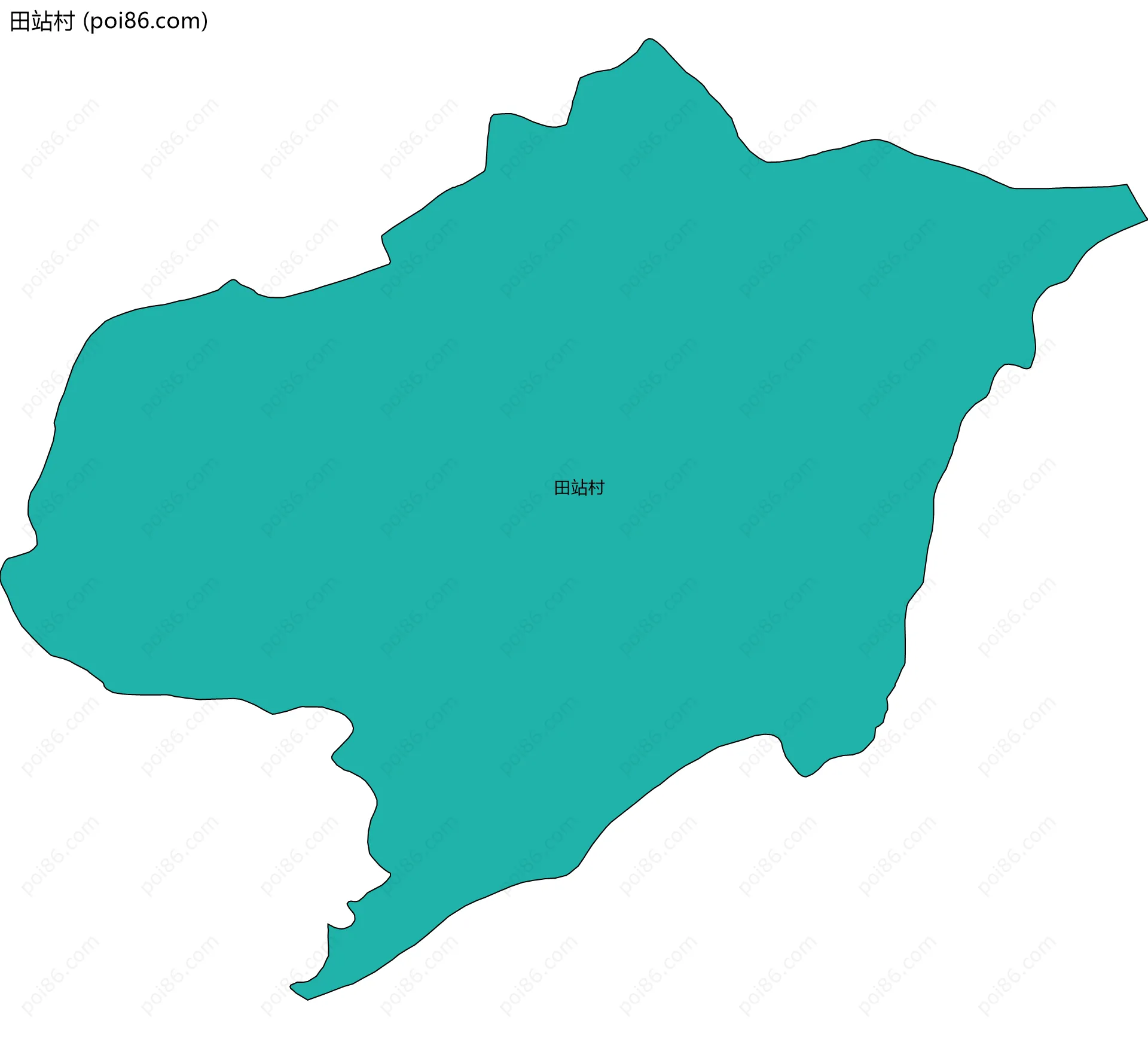 田站村边界地图