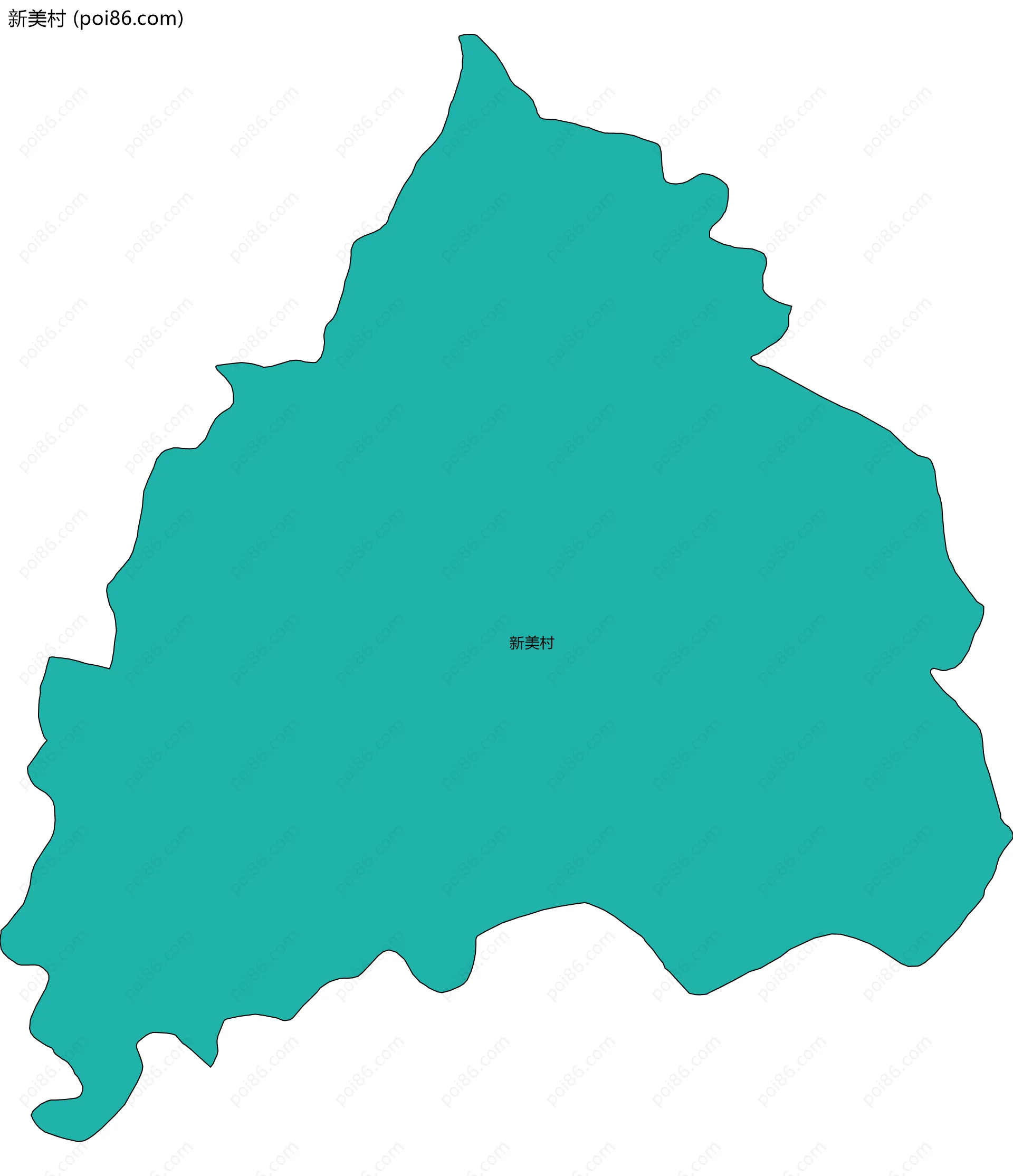新美村边界地图
