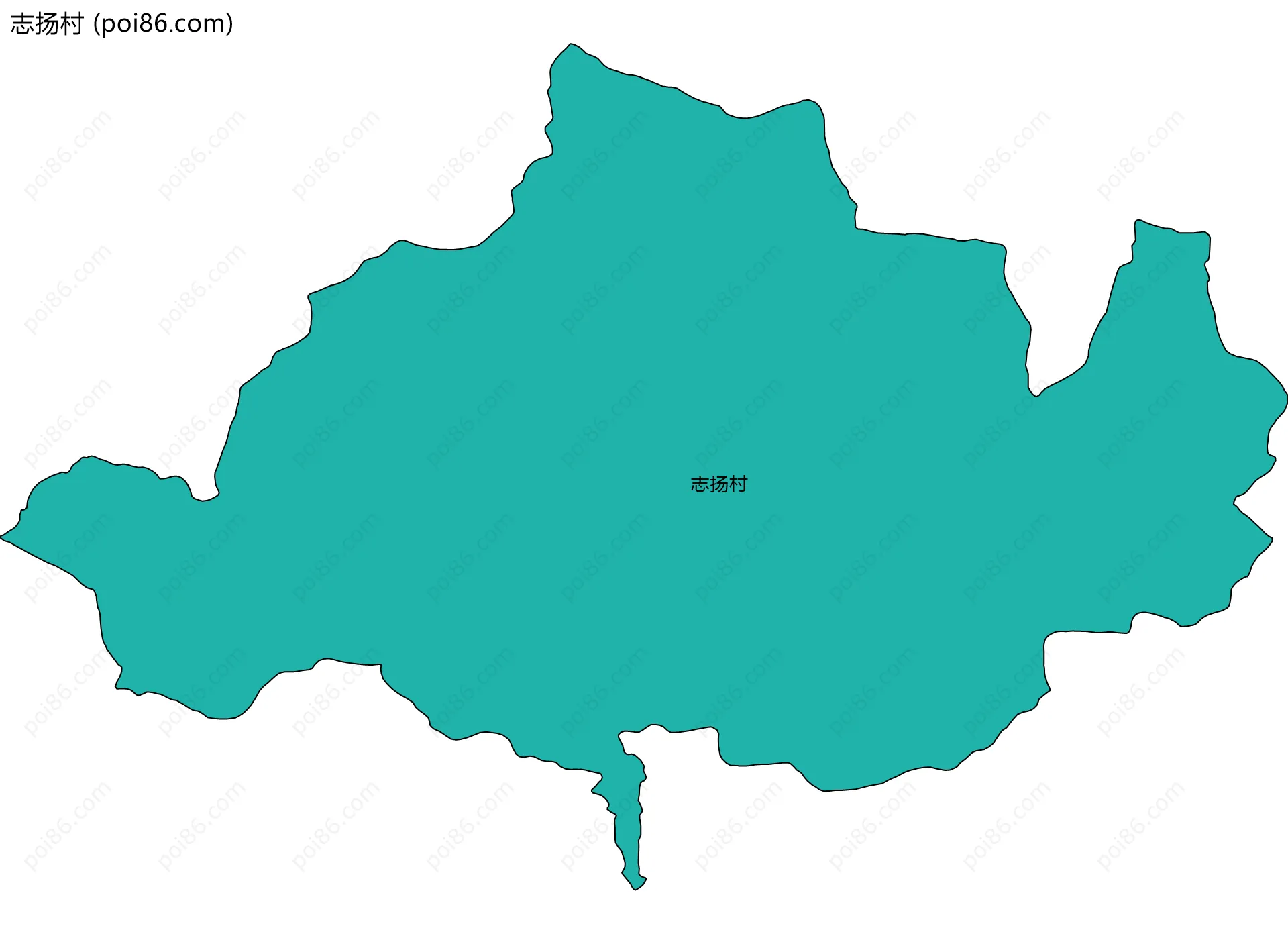 志扬村边界地图