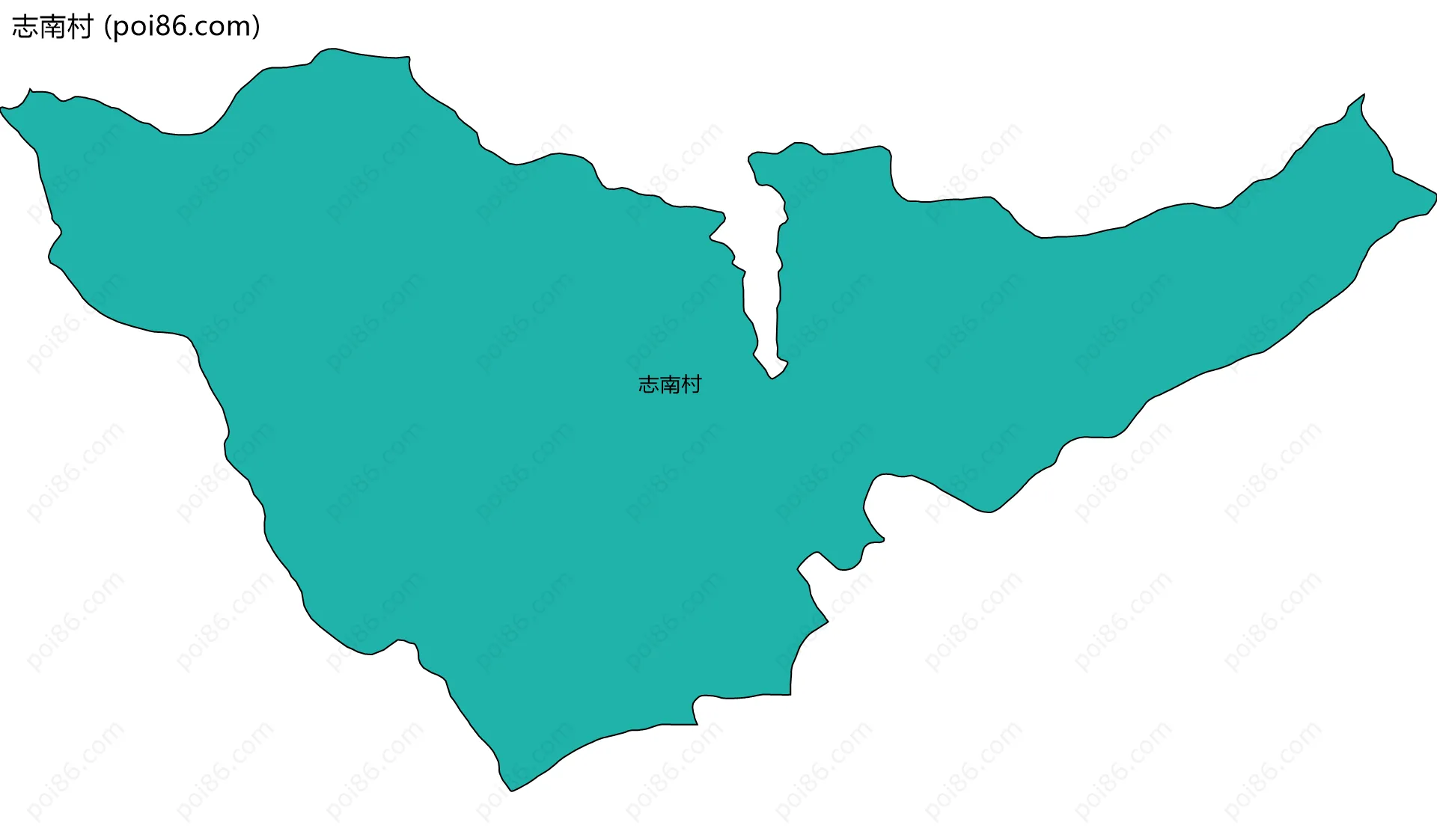 志南村边界地图