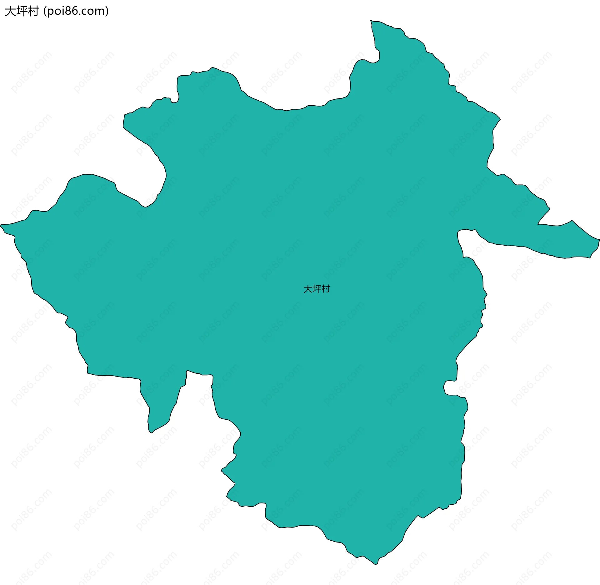 大坪村边界地图