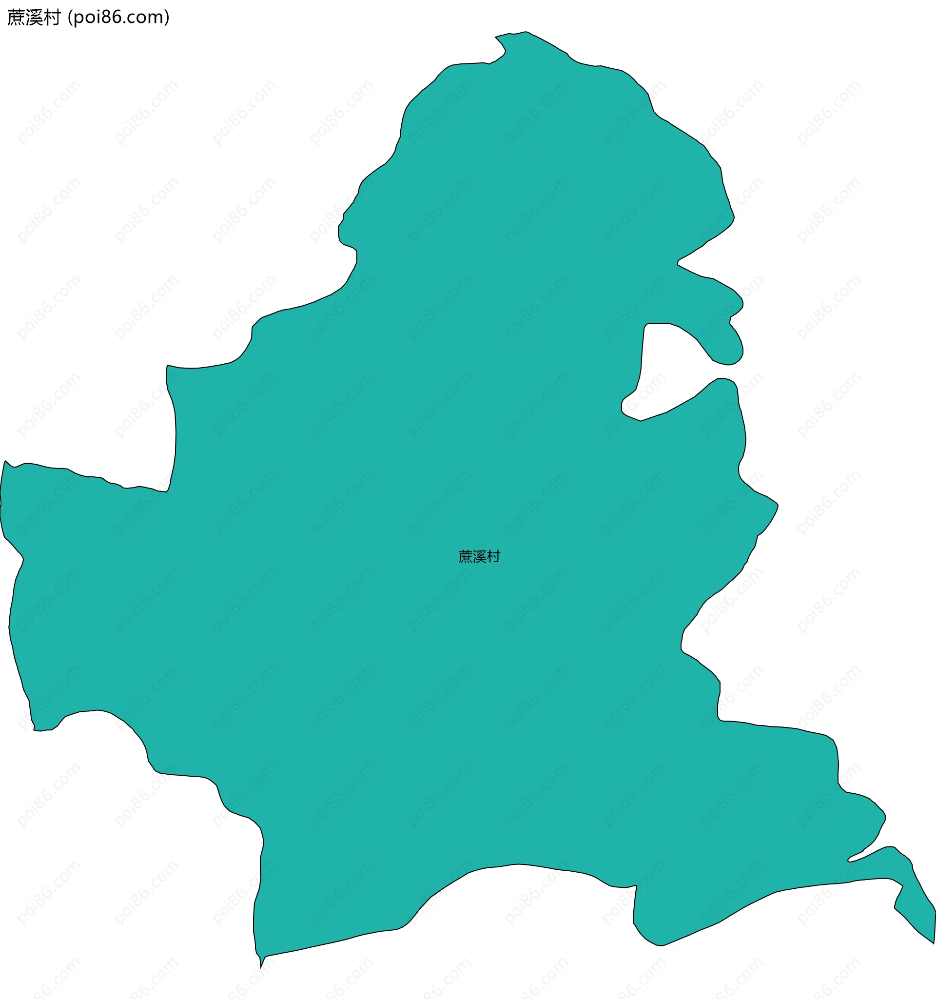 蔗溪村边界地图