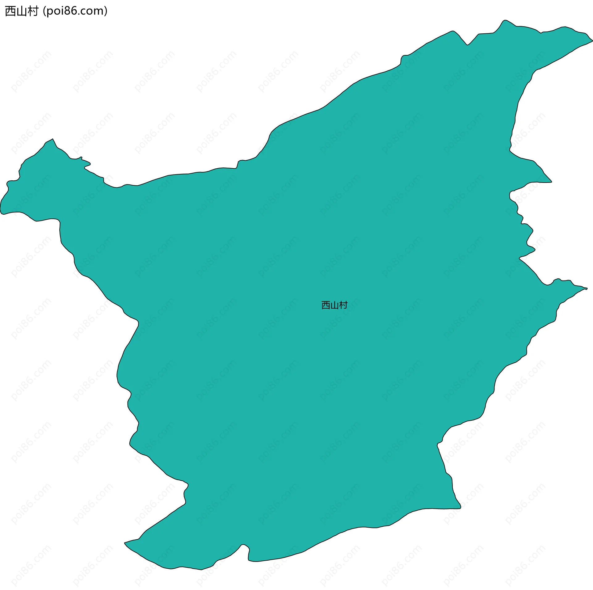 西山村边界地图