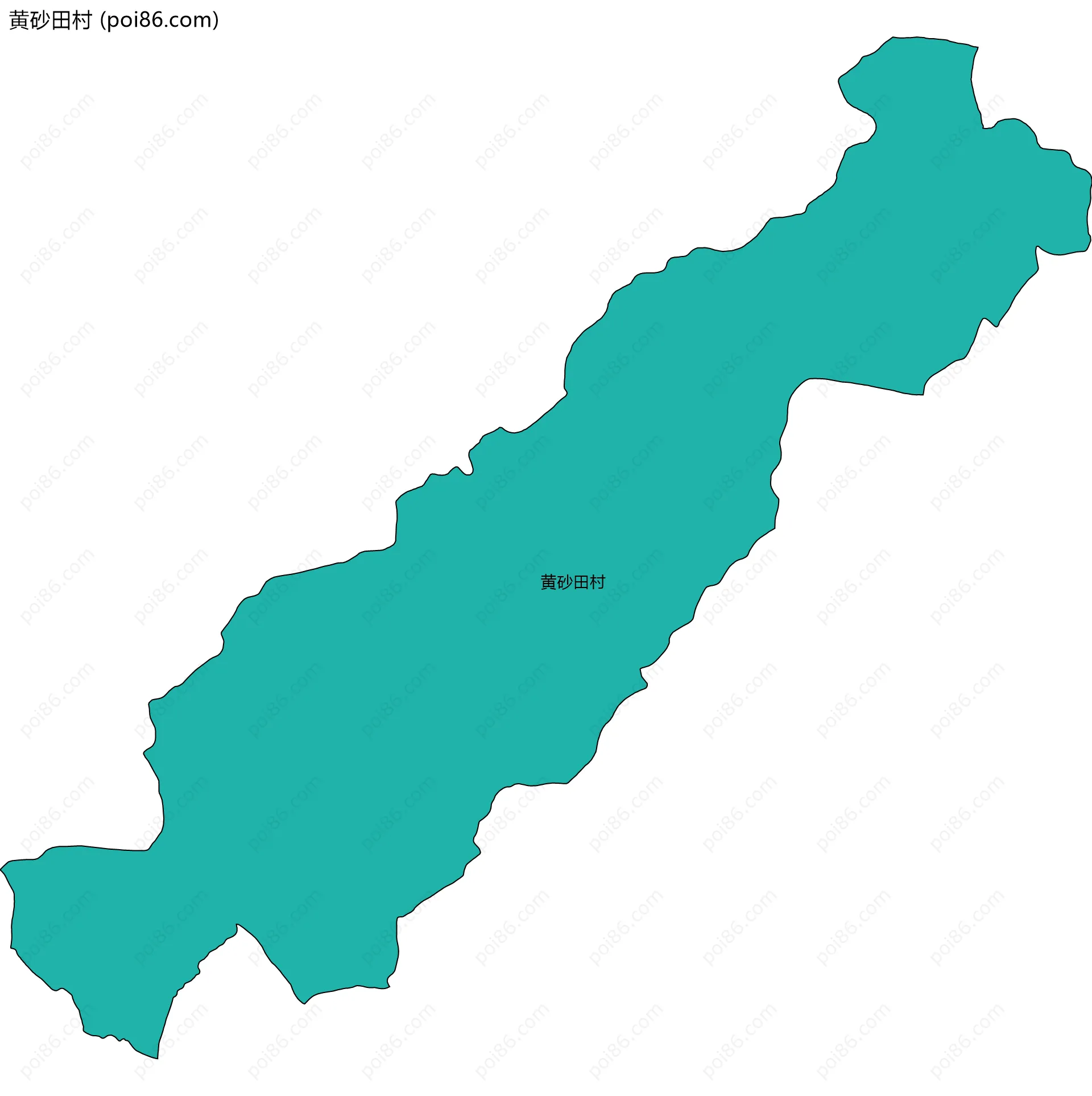 黄砂田村边界地图