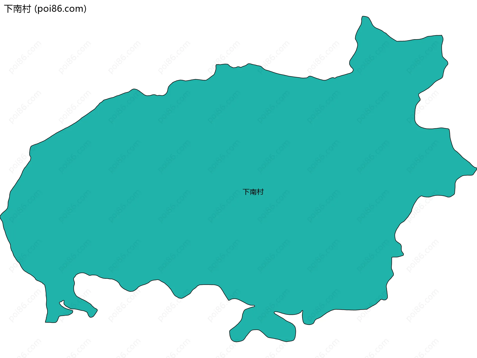 下南村边界地图