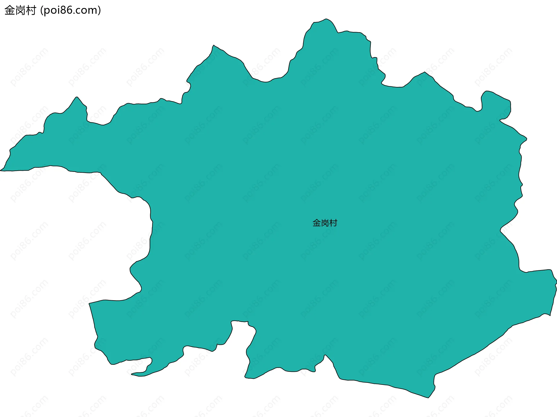 金岗村边界地图