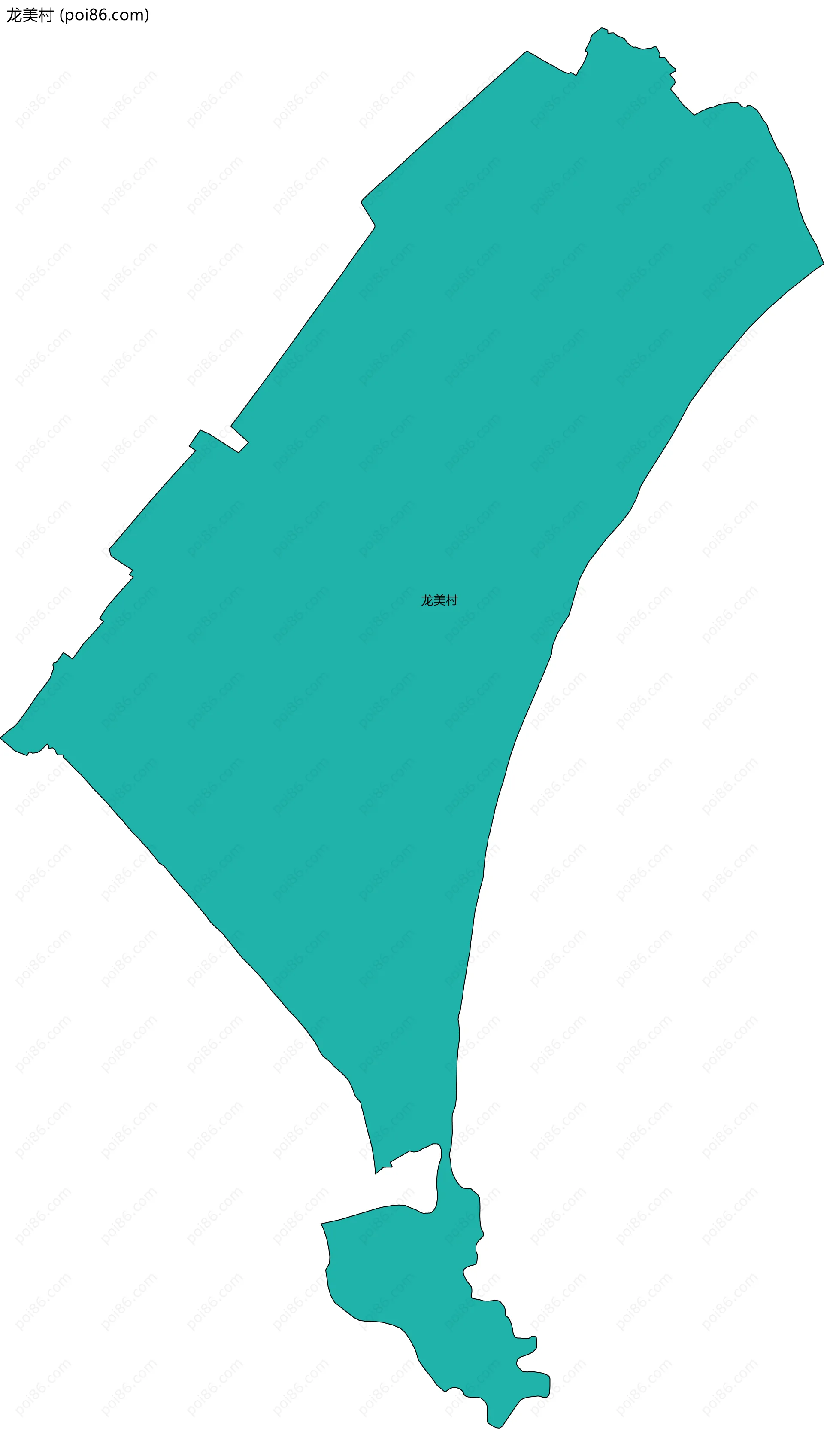 龙美村边界地图