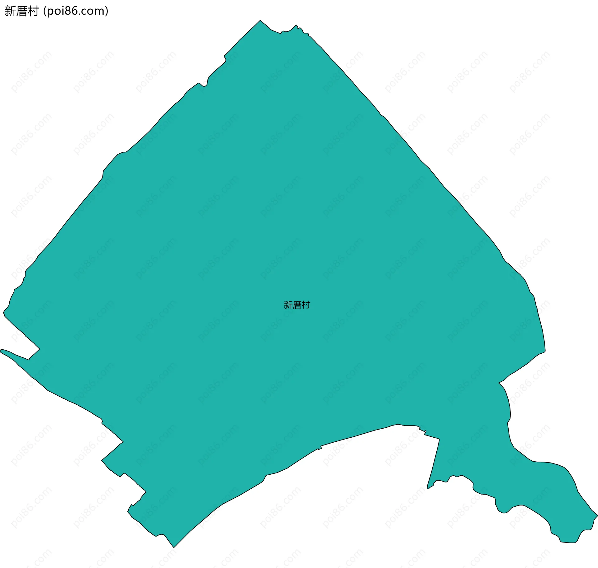 新厝村边界地图