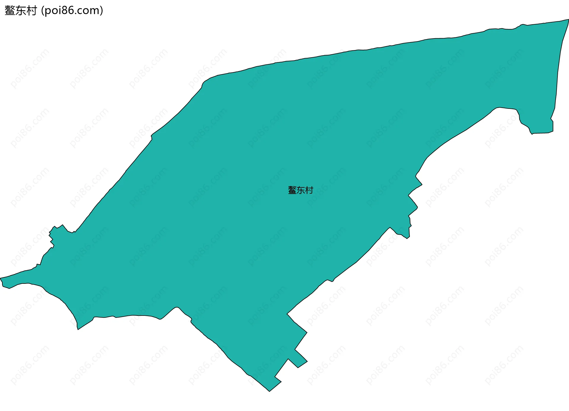 鳌东村边界地图