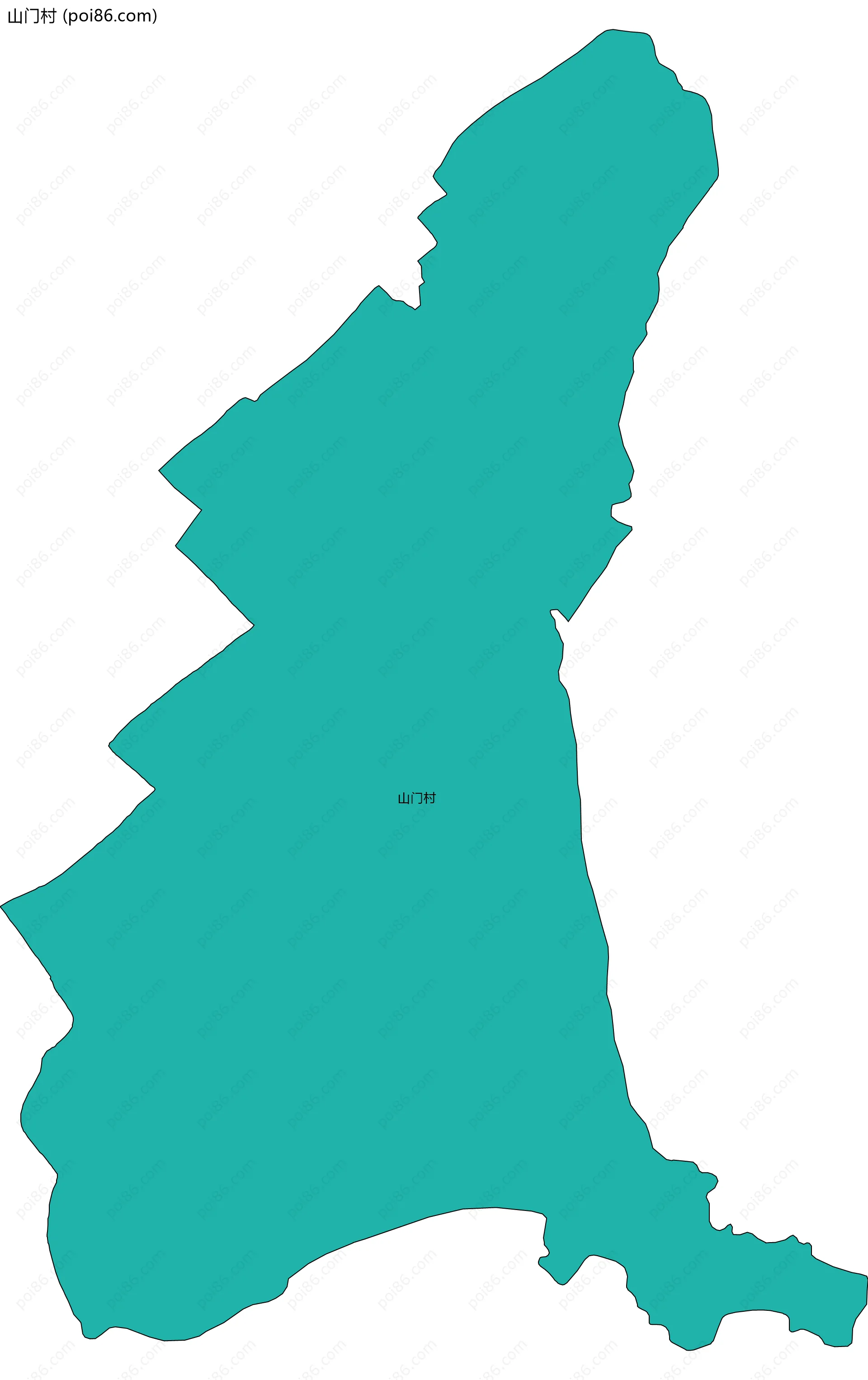 山门村边界地图