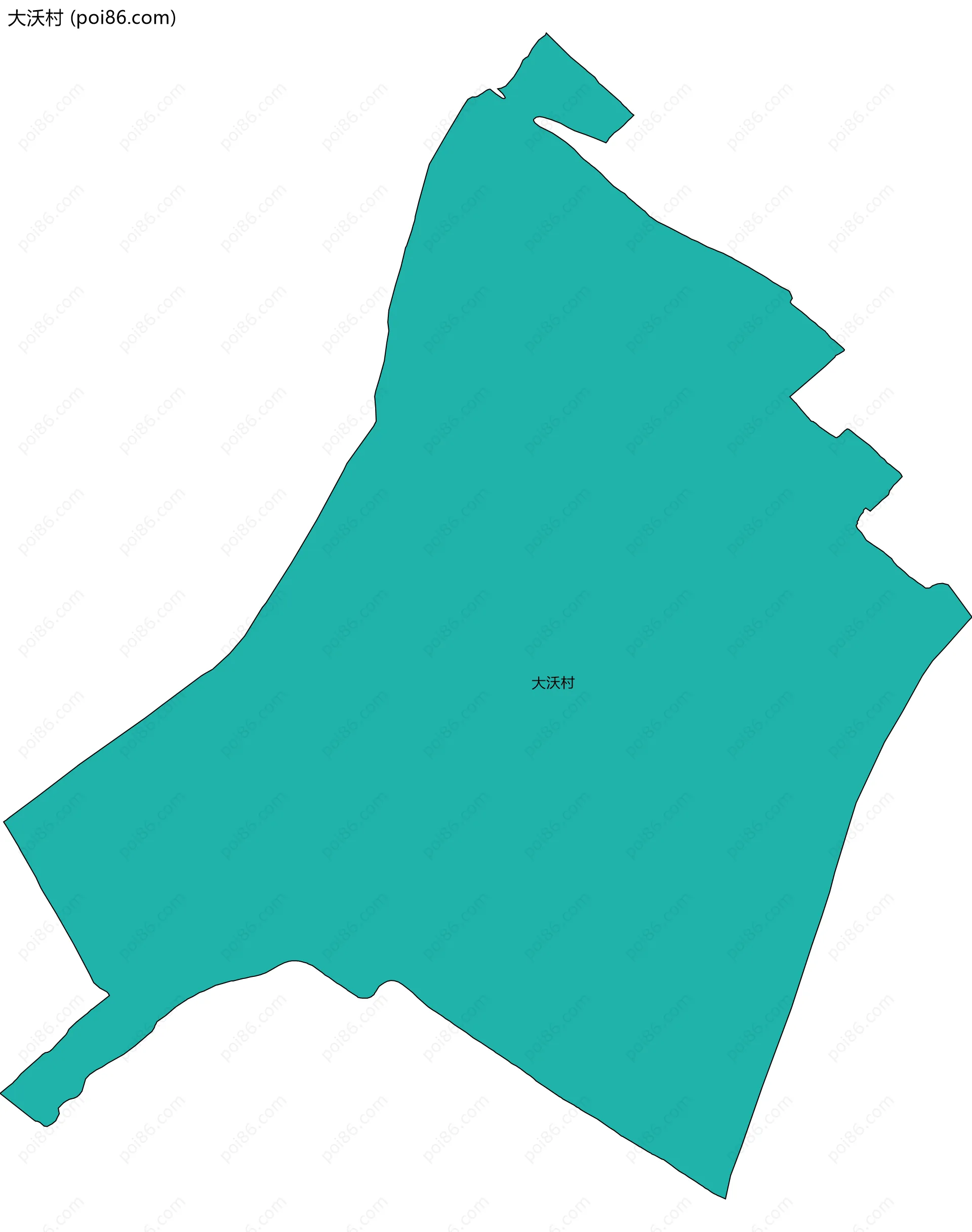 大沃村边界地图