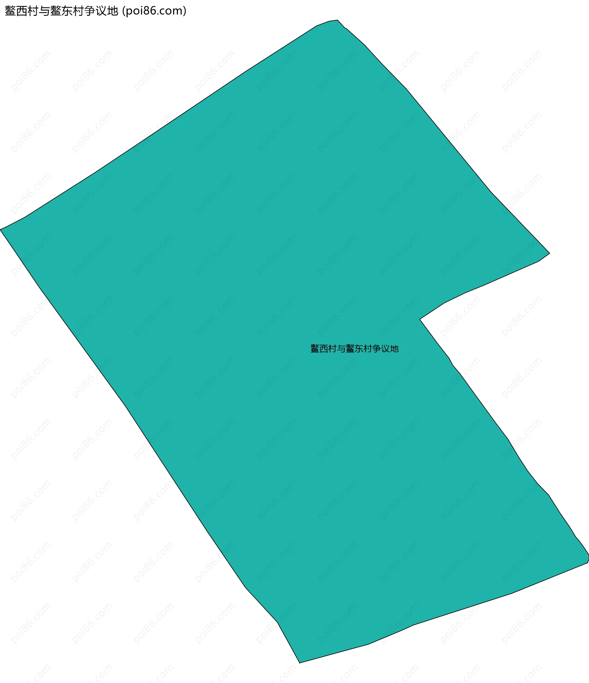 鳌西村与鳌东村争议地边界地图