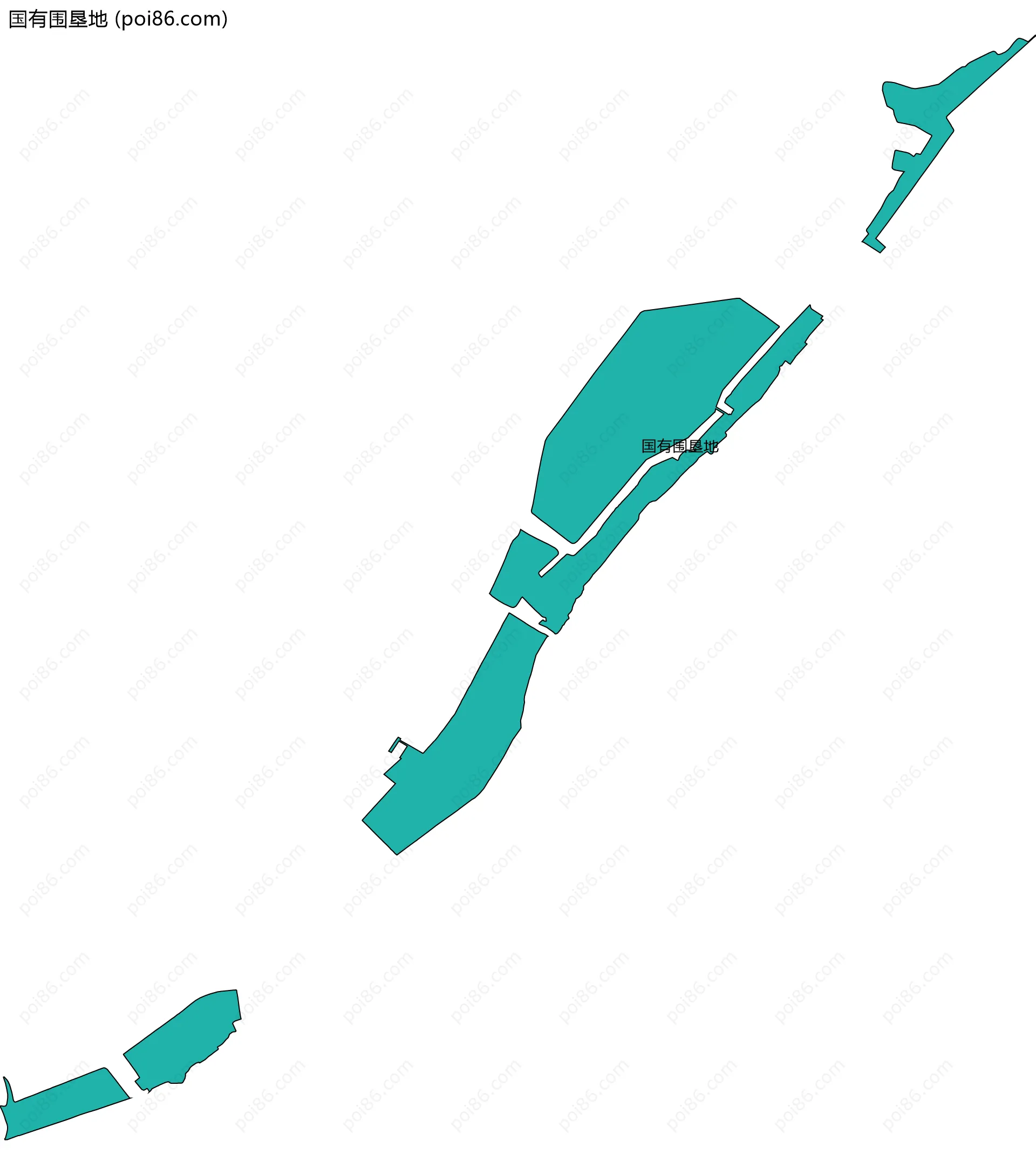 国有围垦地边界地图