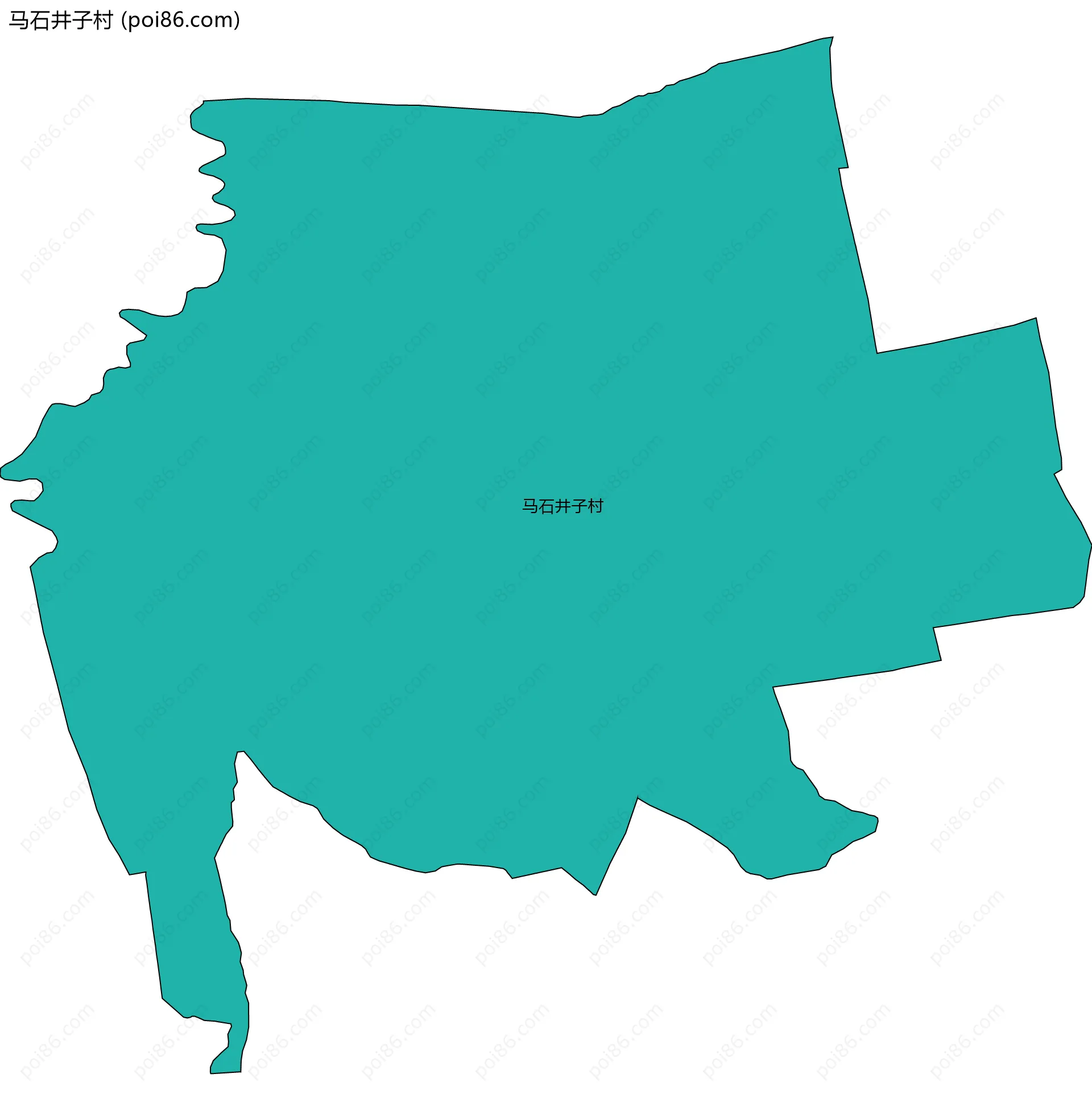 马石井子村边界地图