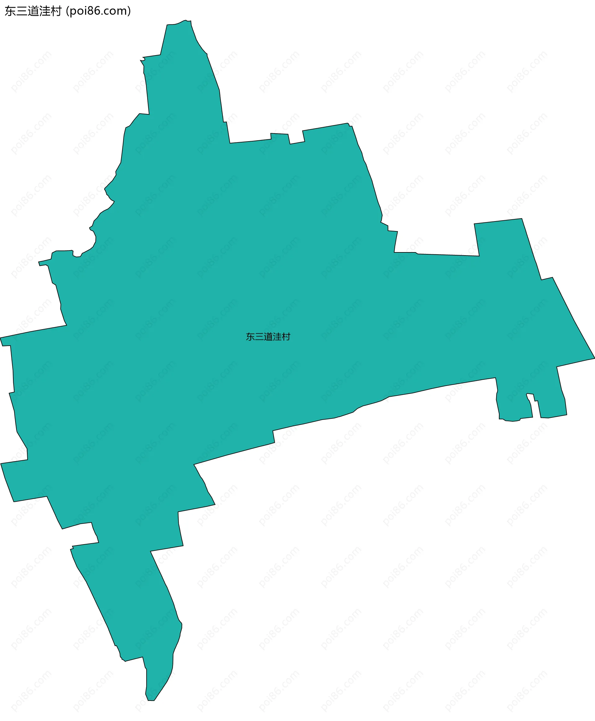 东三道洼村边界地图