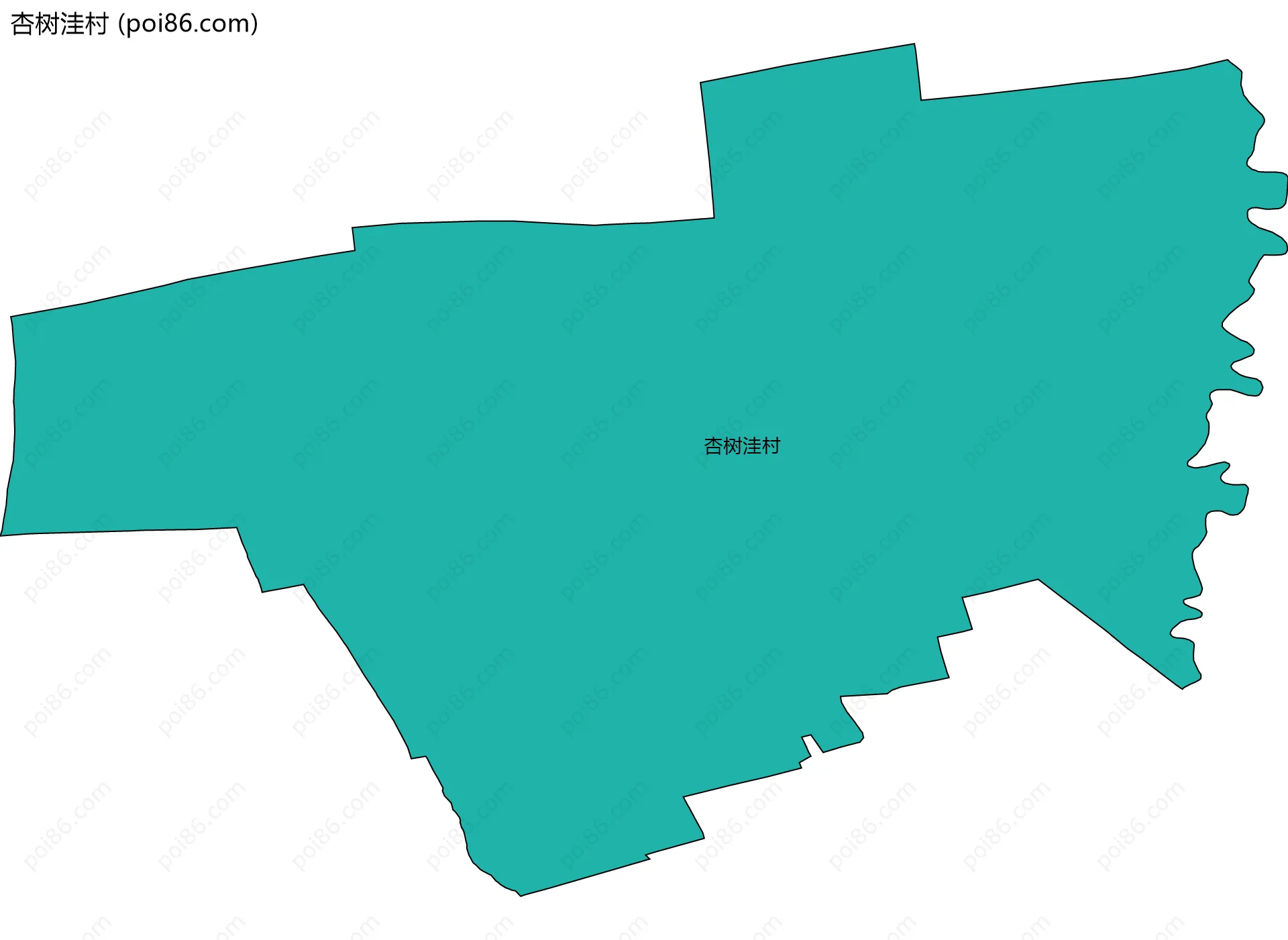 杏树洼村边界地图