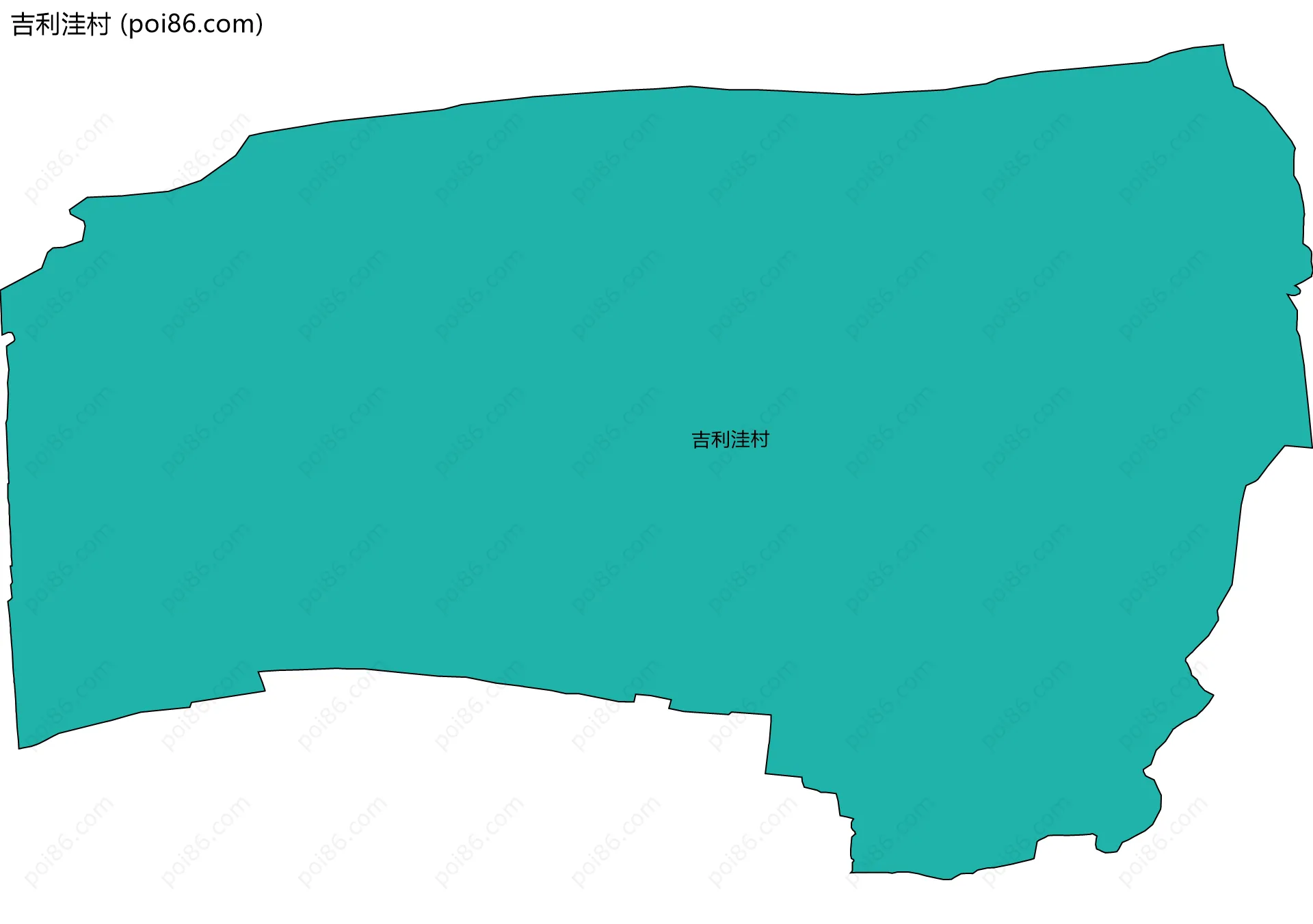 吉利洼村边界地图