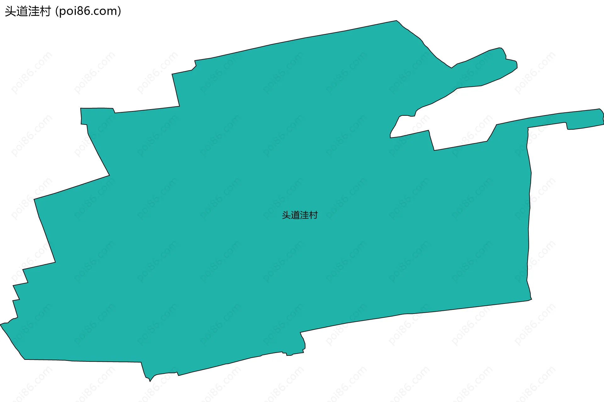 头道洼村边界地图