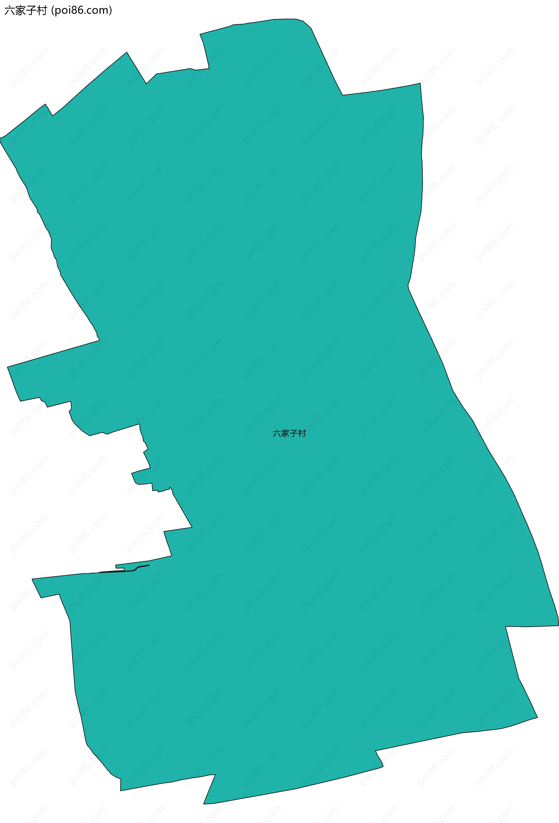 六家子村边界地图