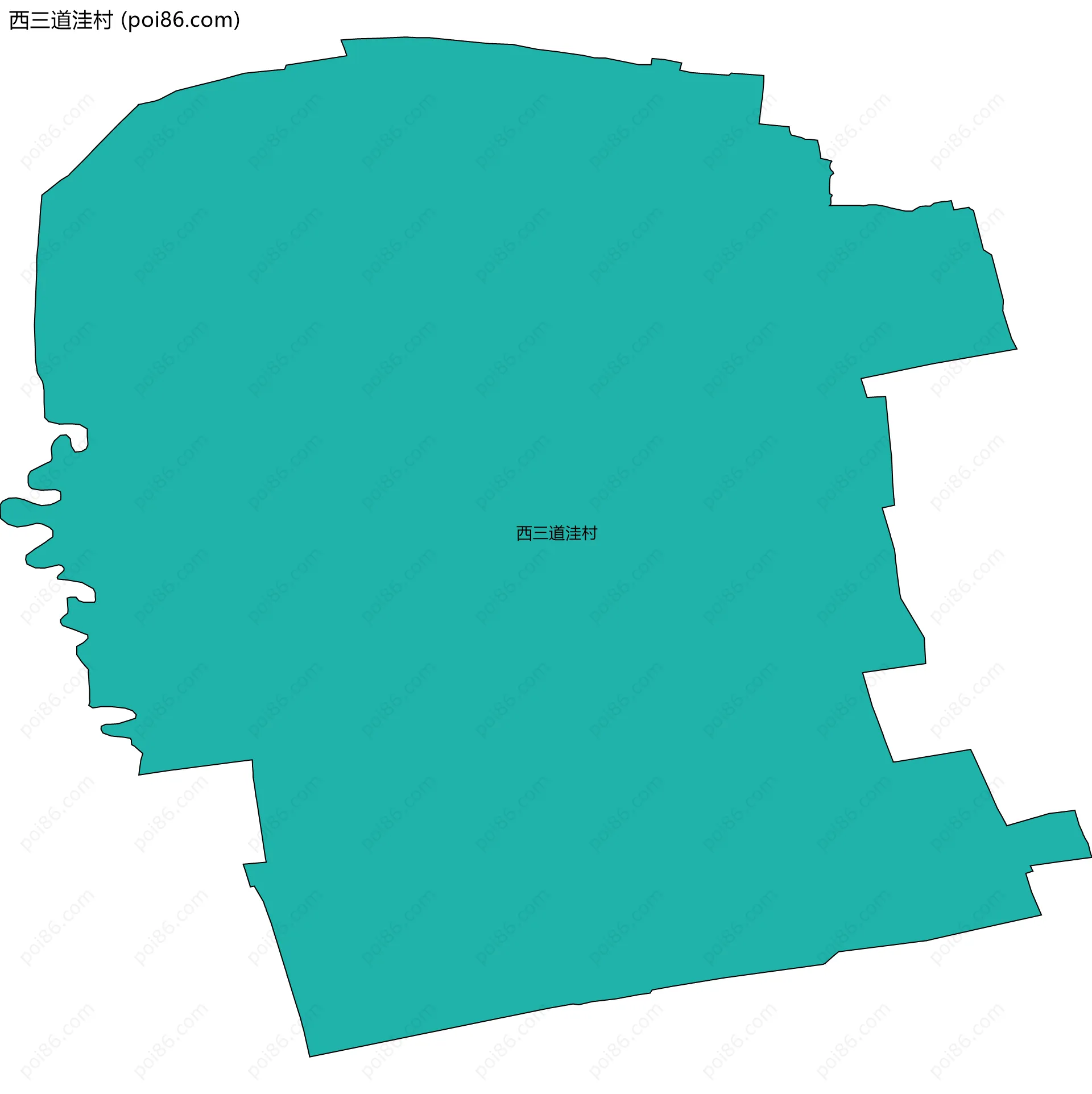 西三道洼村边界地图