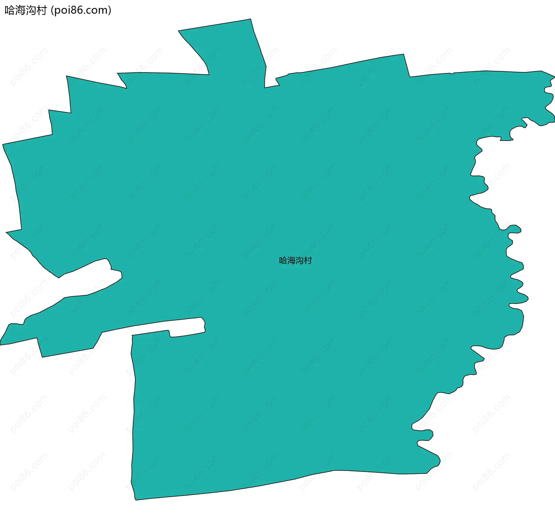 哈海沟村边界地图