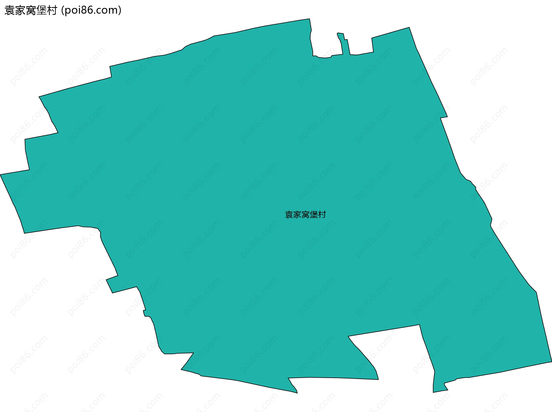 袁家窝堡村边界地图