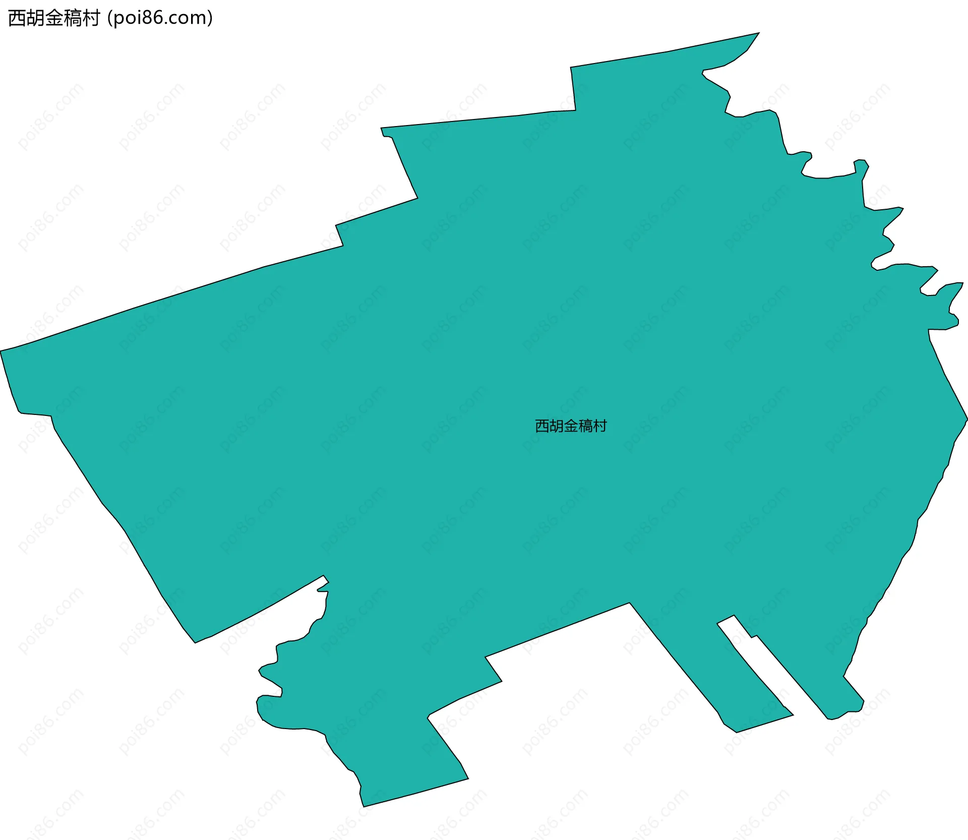 西胡金稿村边界地图