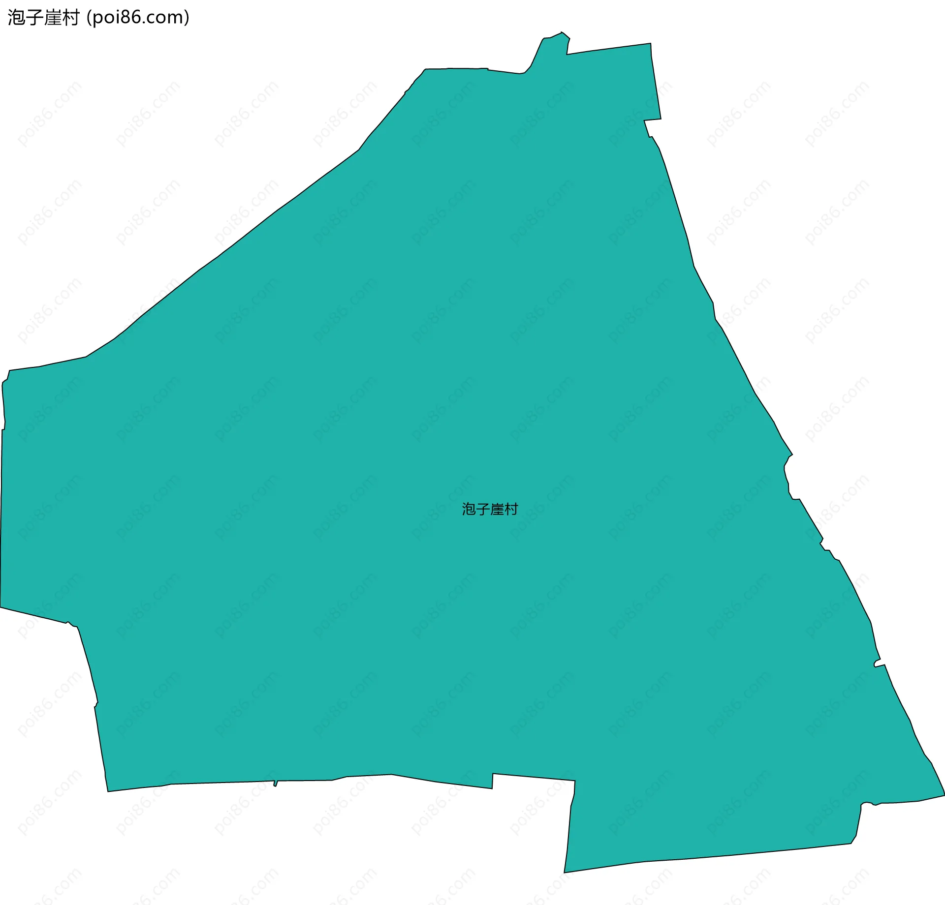 泡子崖村边界地图