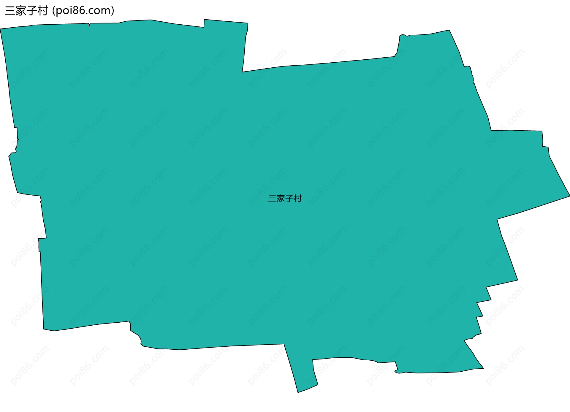 三家子村边界地图