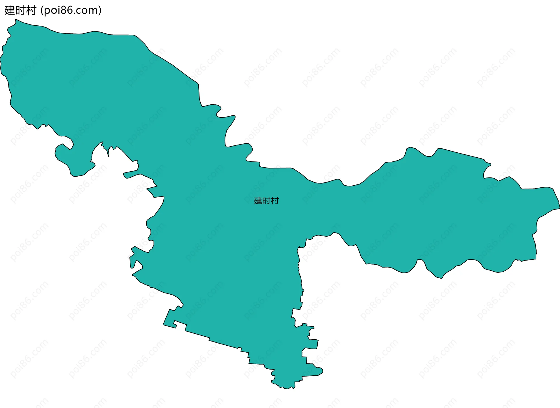 建时村边界地图