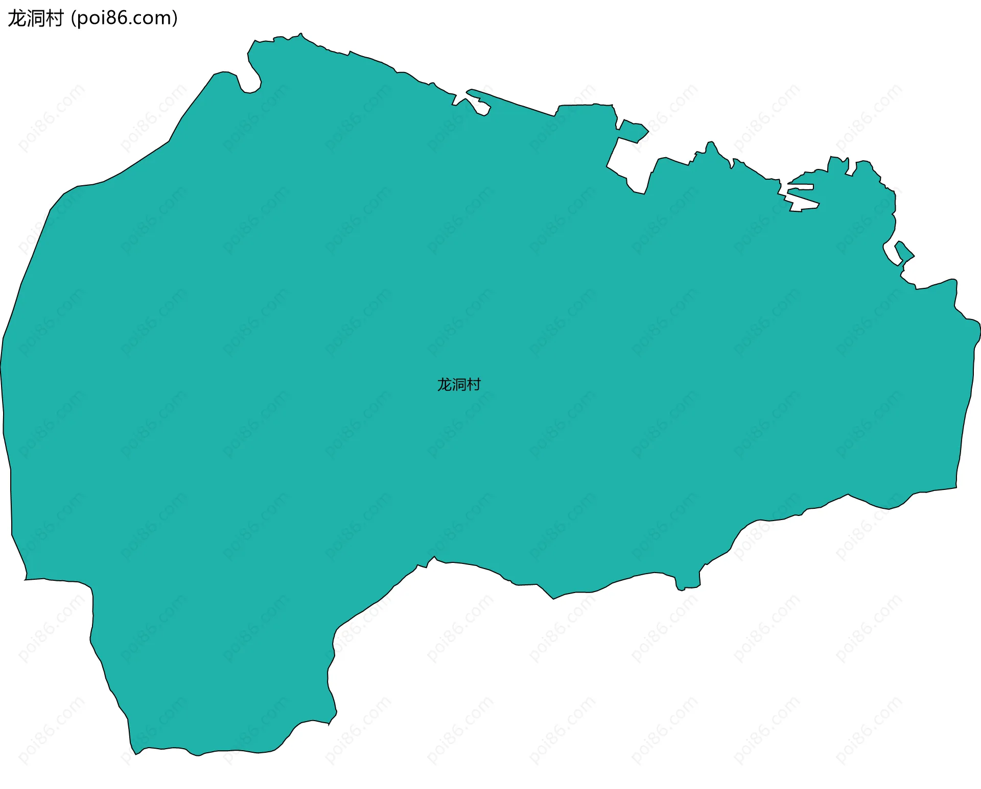 龙洞村边界地图