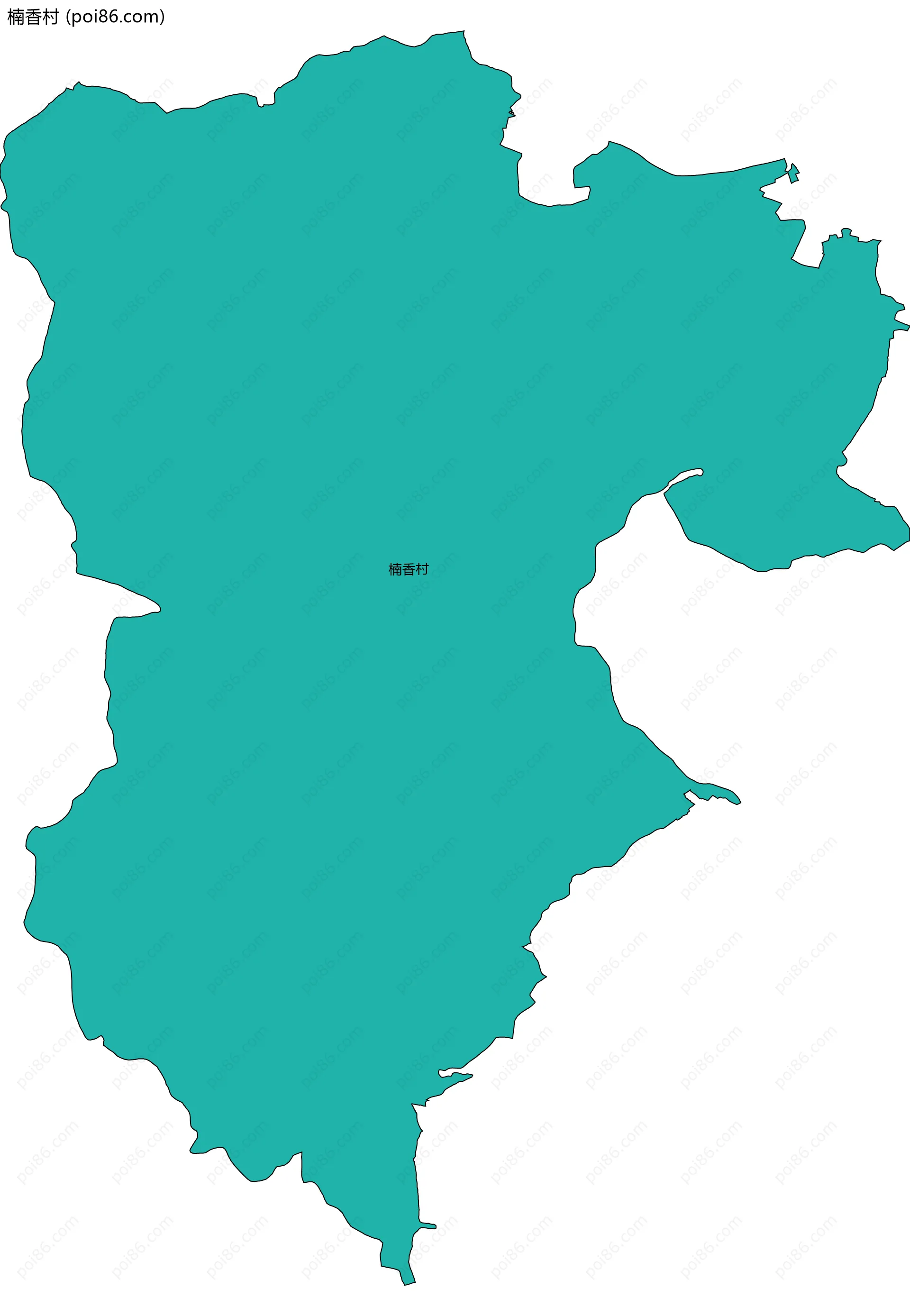 楠香村边界地图