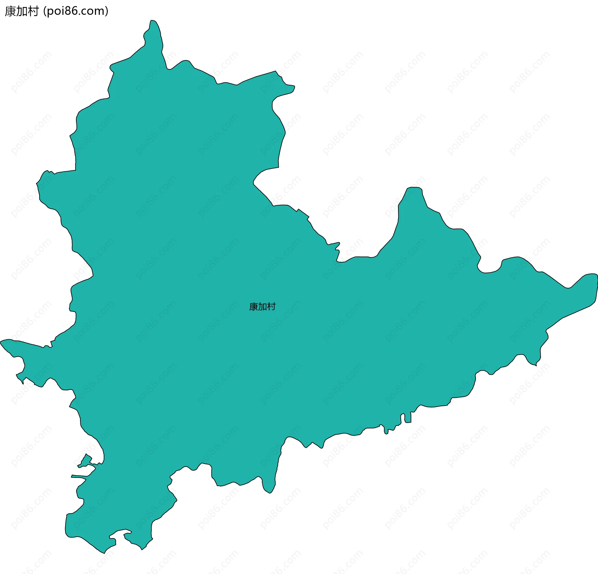康加村边界地图
