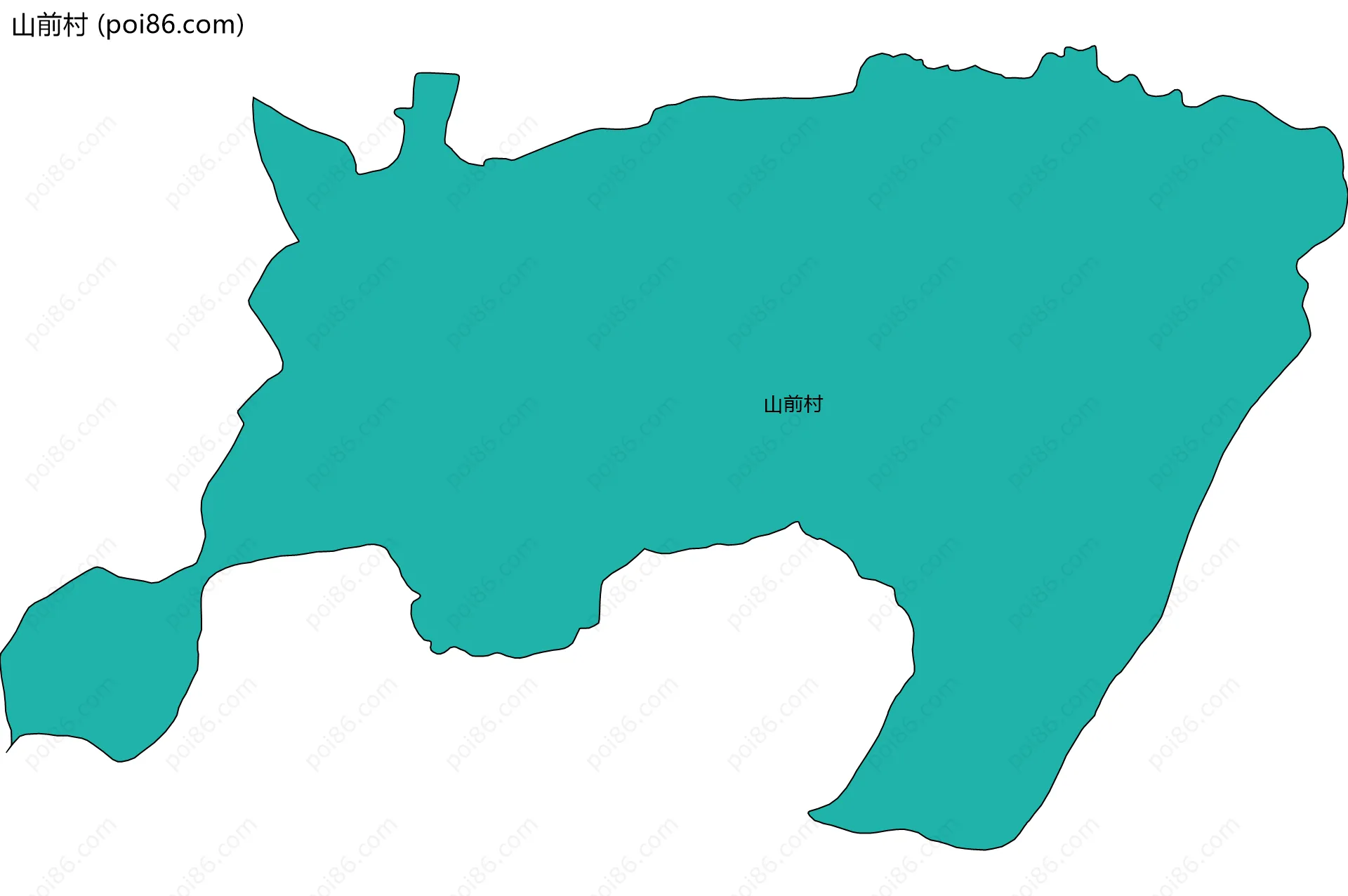山前村边界地图