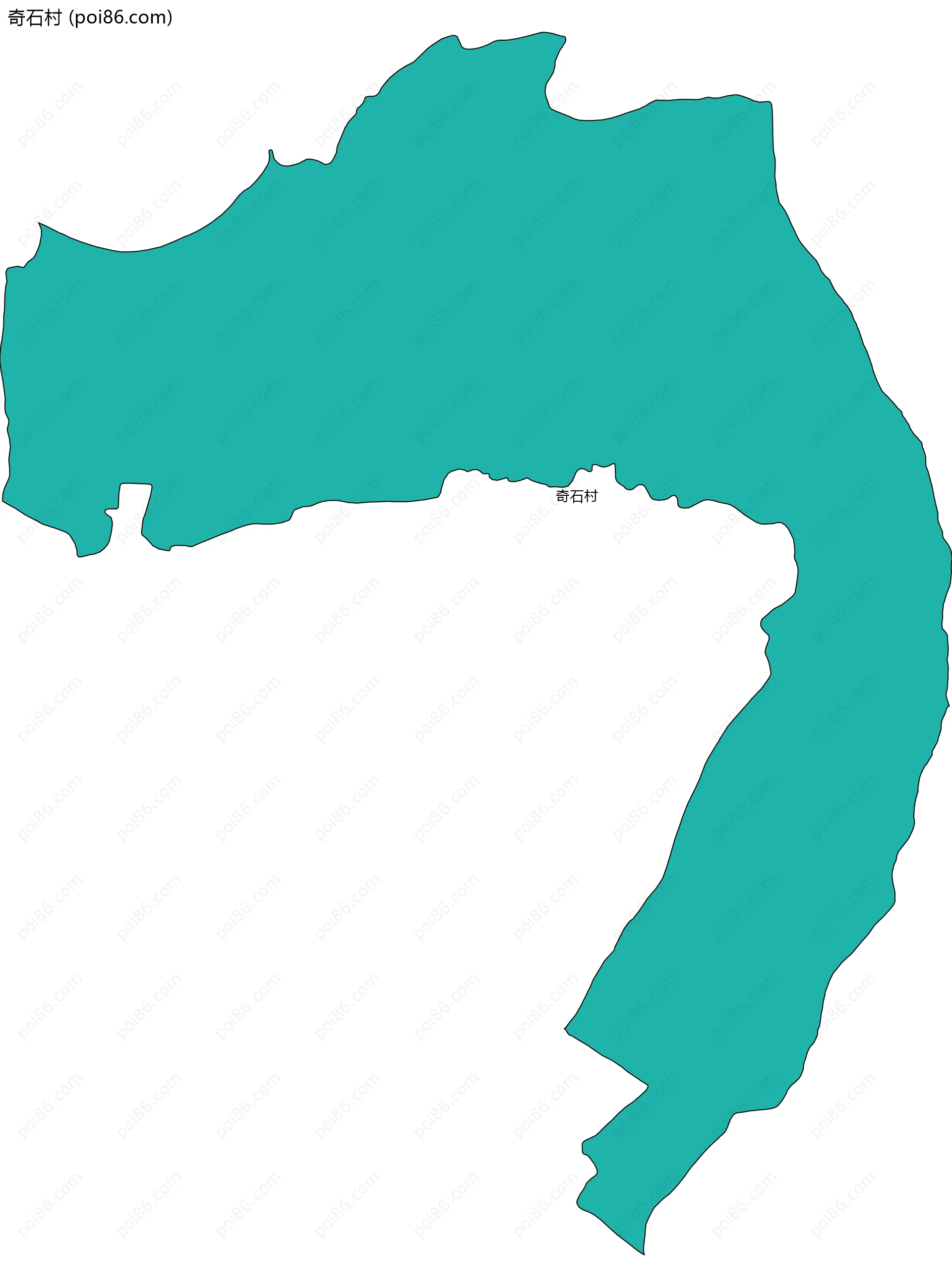 奇石村边界地图