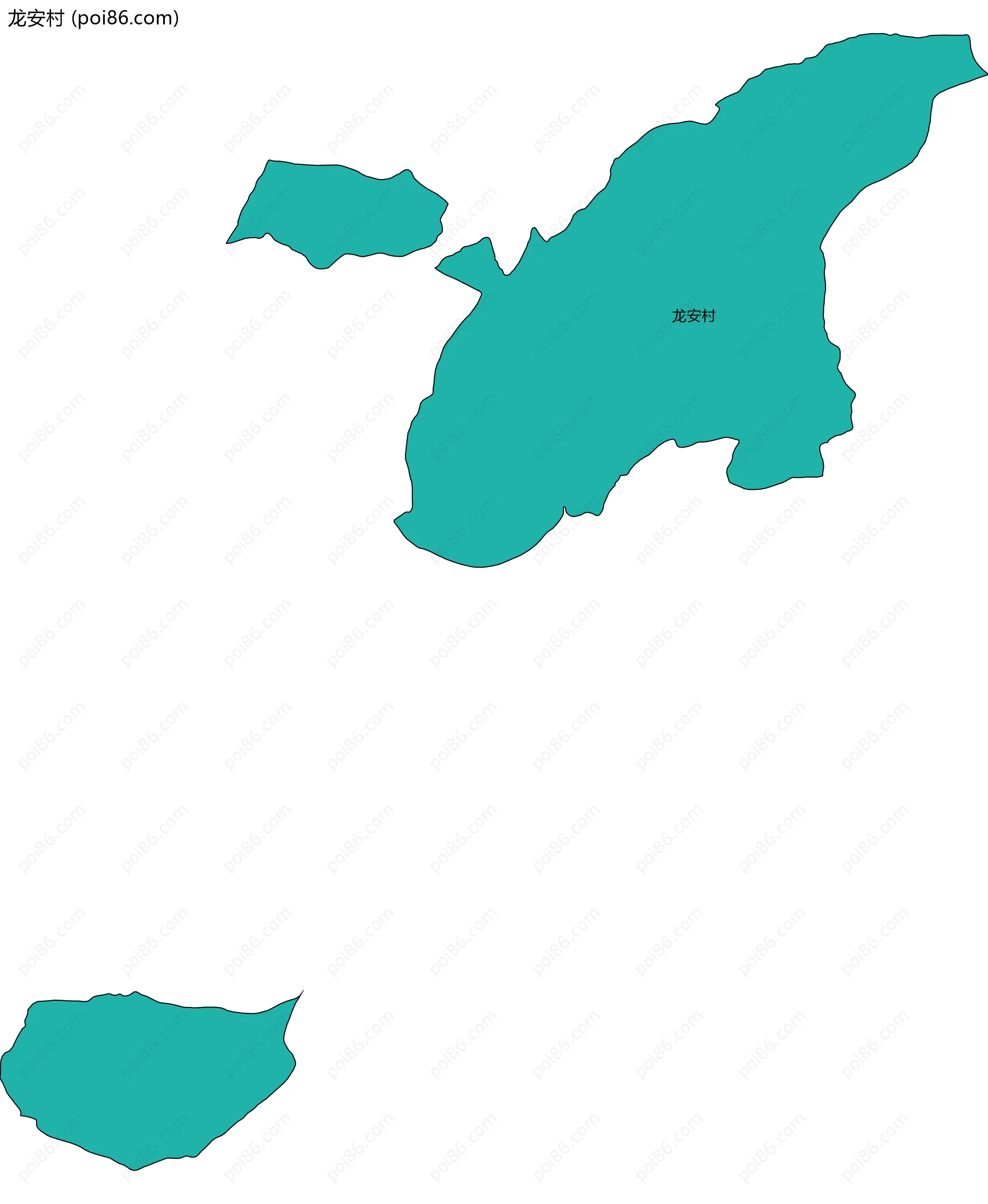 龙安村边界地图