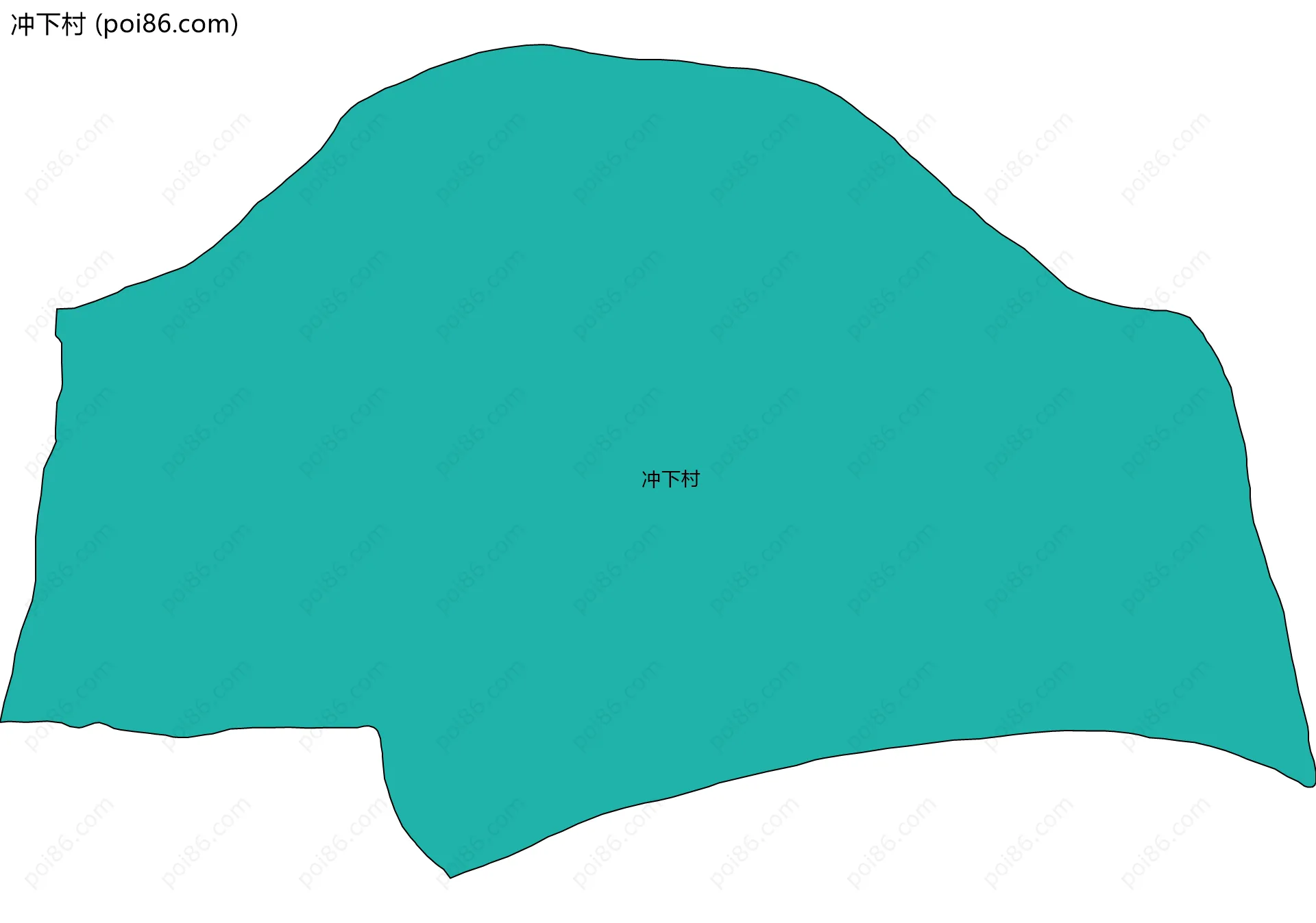冲下村边界地图